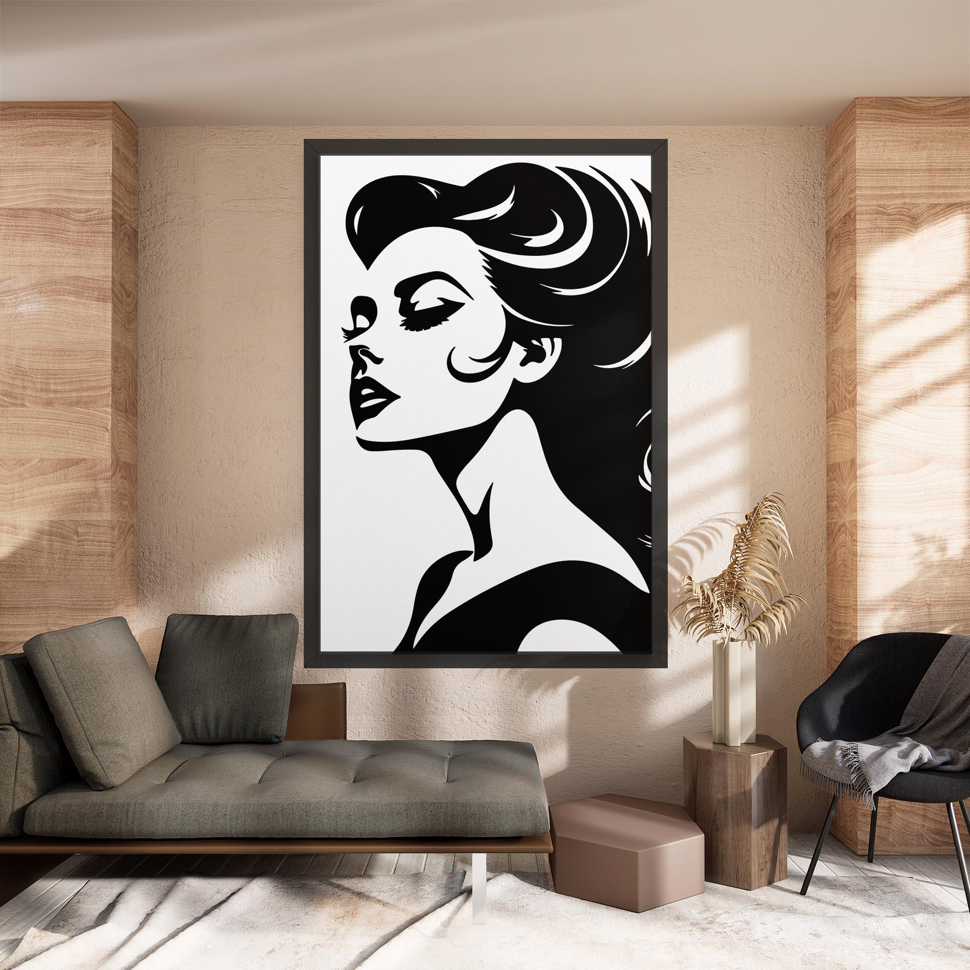 Tablou Canvas Eyeliner Shilouette mockup 8