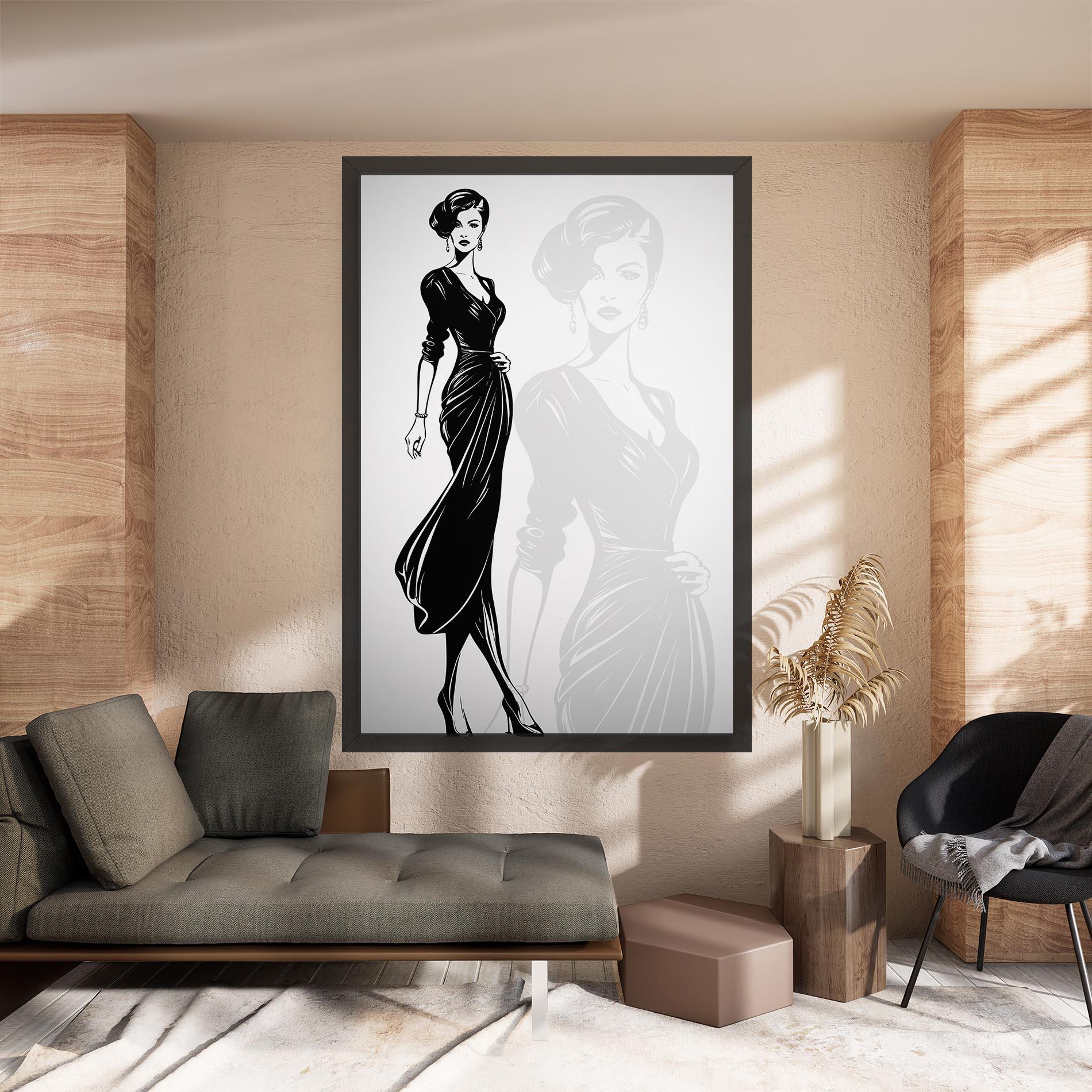 Tablou Canvas Lady Shilouette mockup 8