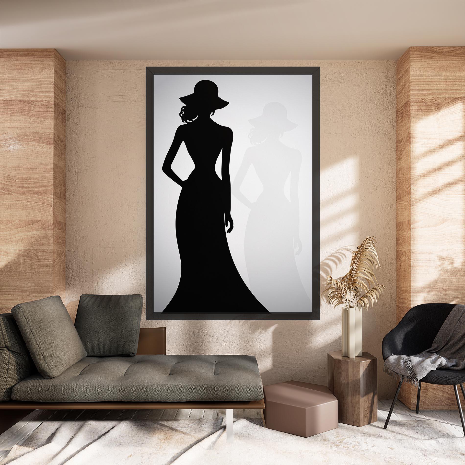 Tablou Canvas Silhouette Lady mockup 8