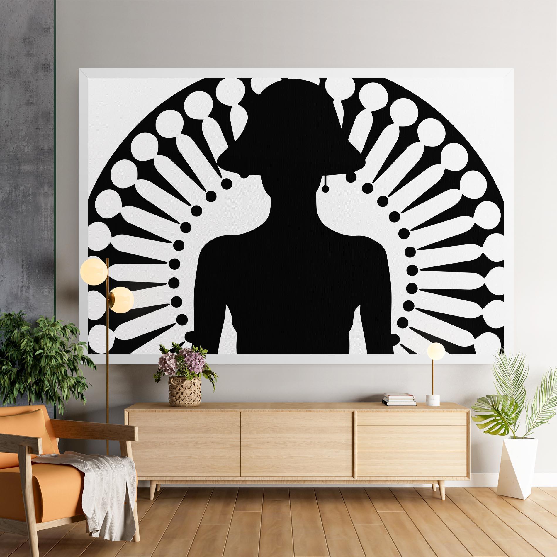 Tablou Canvas Black Shilouette Lady mockup 9