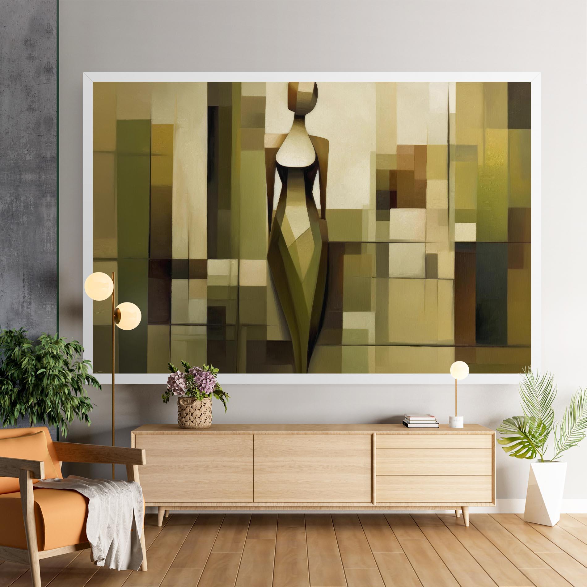 Tablou Canvas Olive Green Shilouete mockup 9