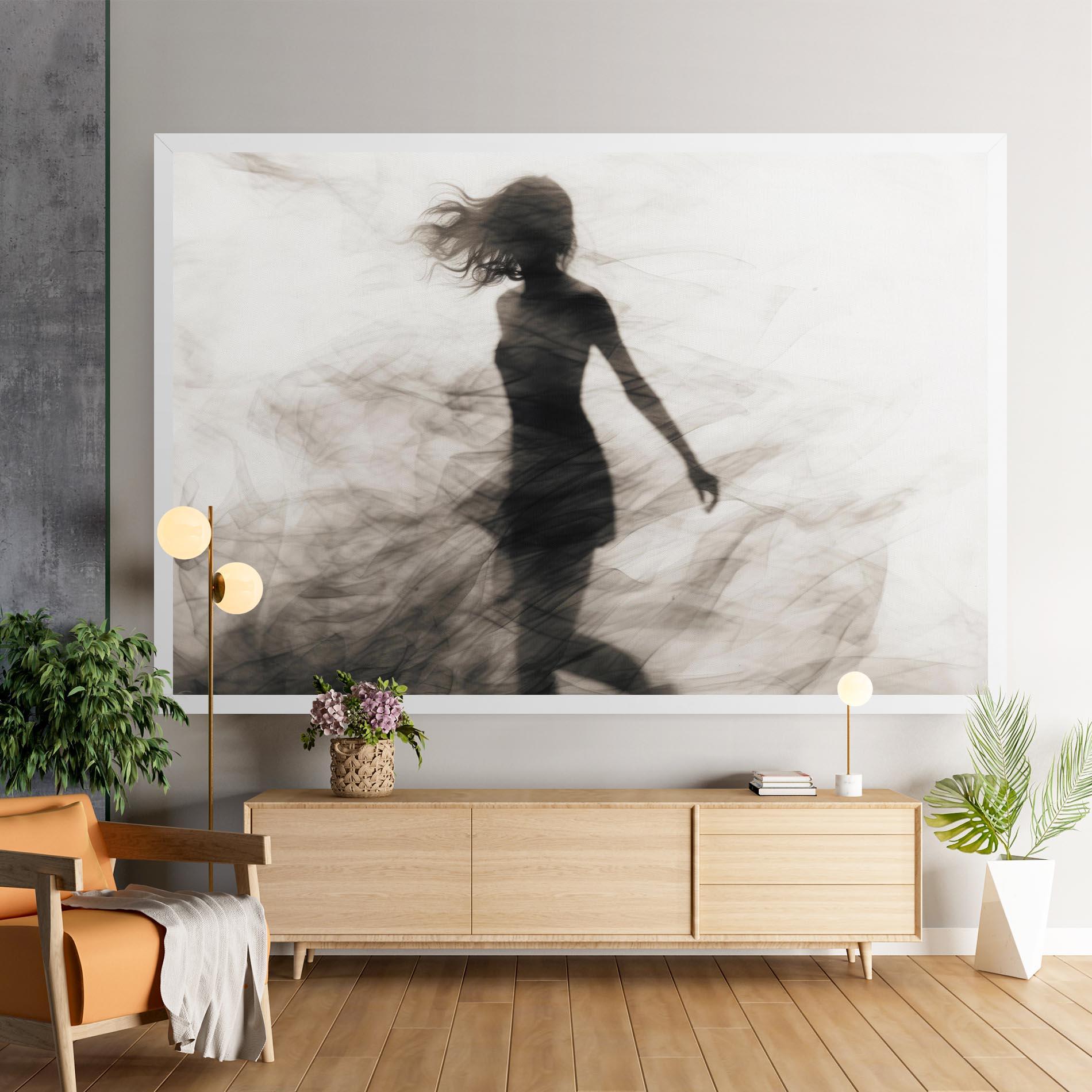 Tablou Canvas Smoke Girl Shilouette mockup 9