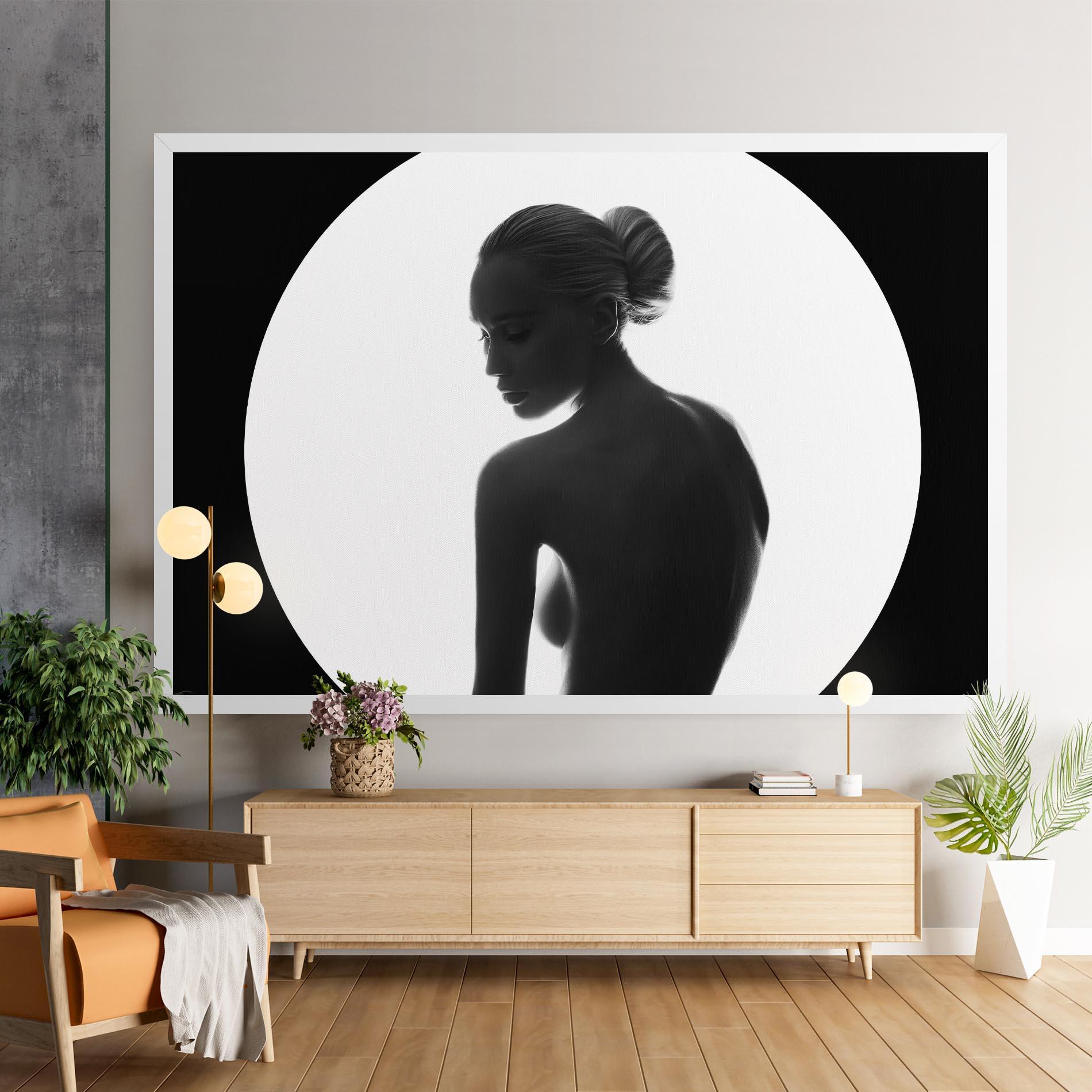 Tablou Canvas Woman Body Circle mockup 9