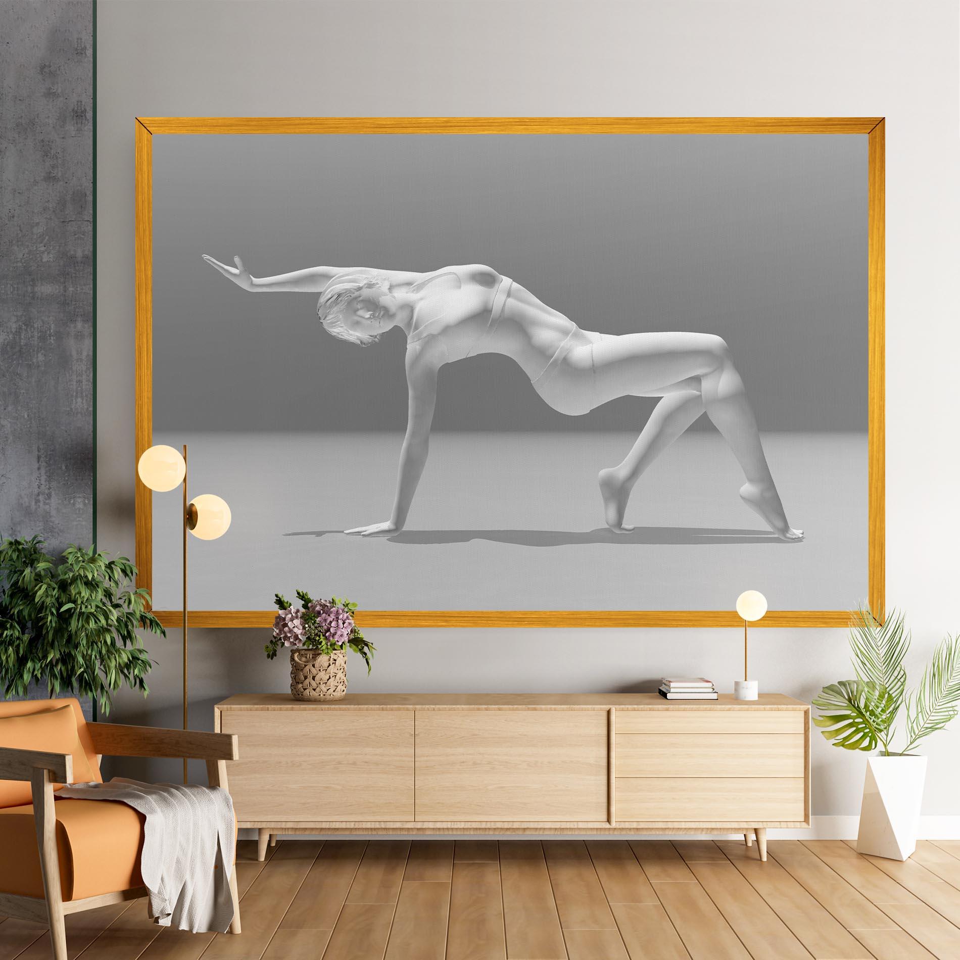 Tablou Canvas 3d Gymnastic Pose mockup 9