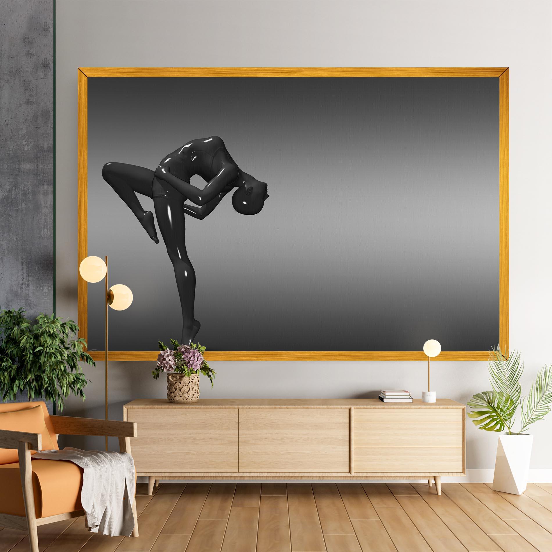 Tablou Canvas Black Glossy Female Dancer mockup 9