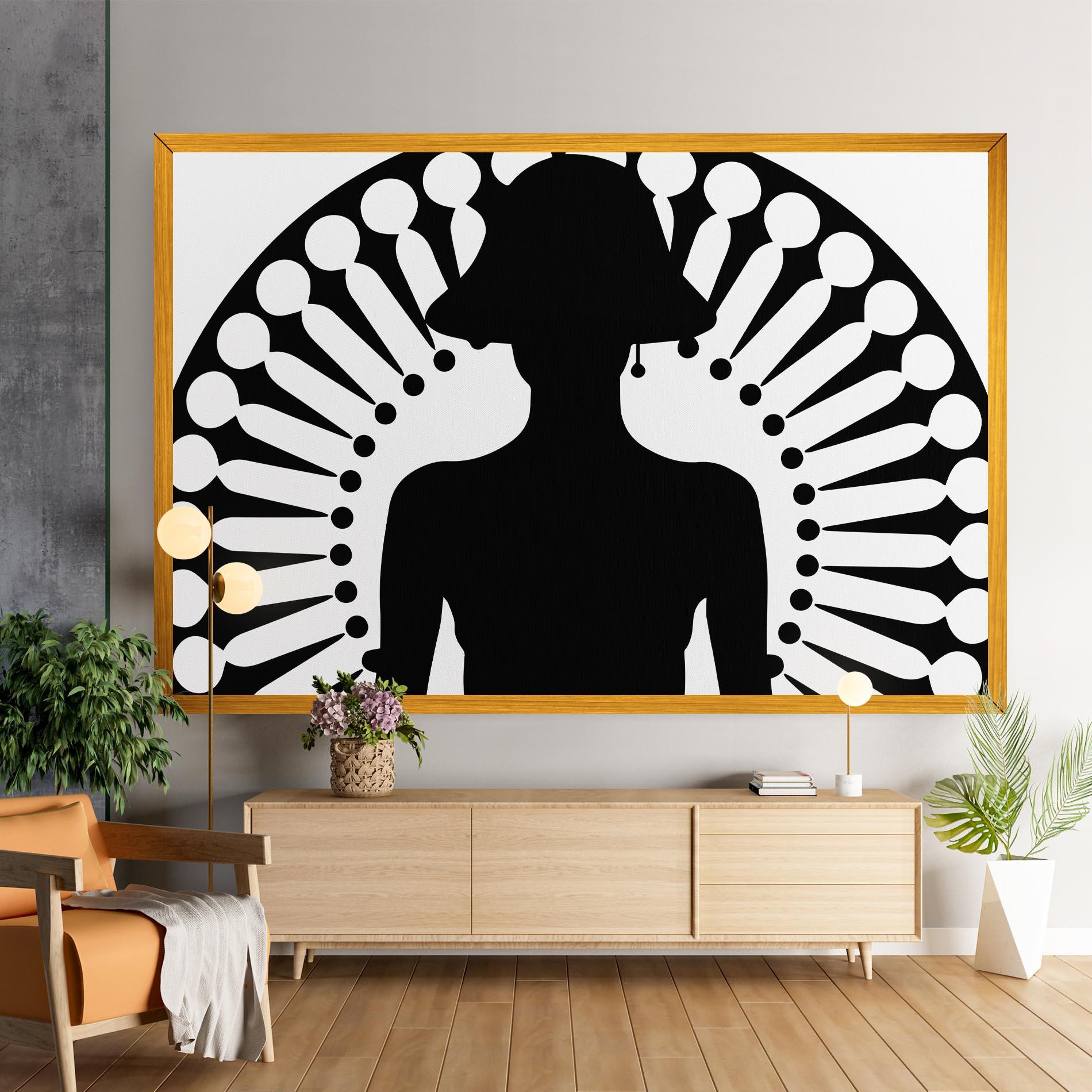 Tablou Canvas Black Shilouette Lady mockup 9