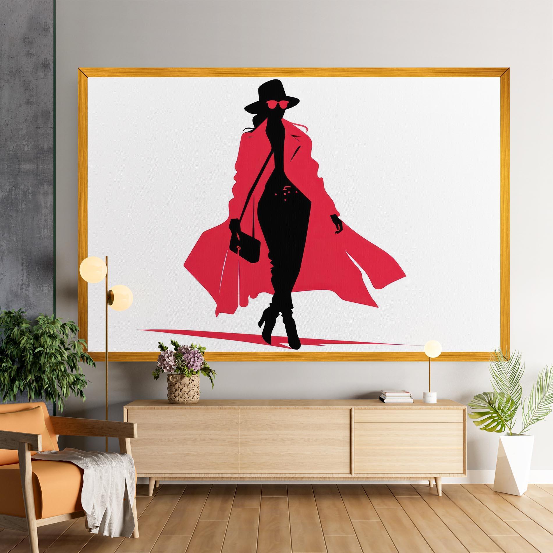 Tablou Canvas Pink Outfit Woman mockup 9