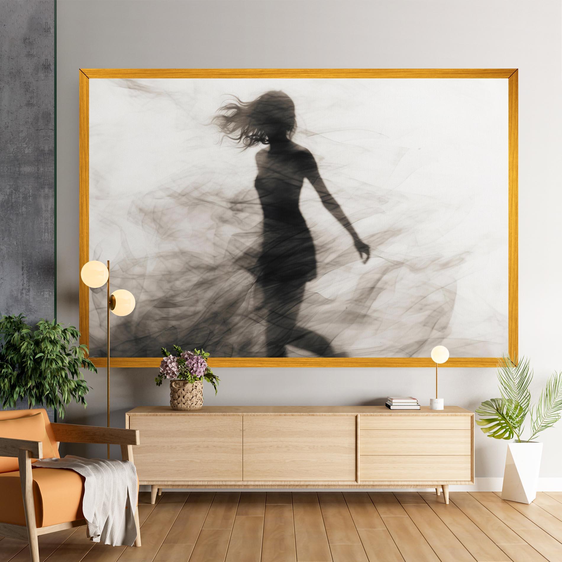 Tablou Canvas Smoke Girl Shilouette mockup 9
