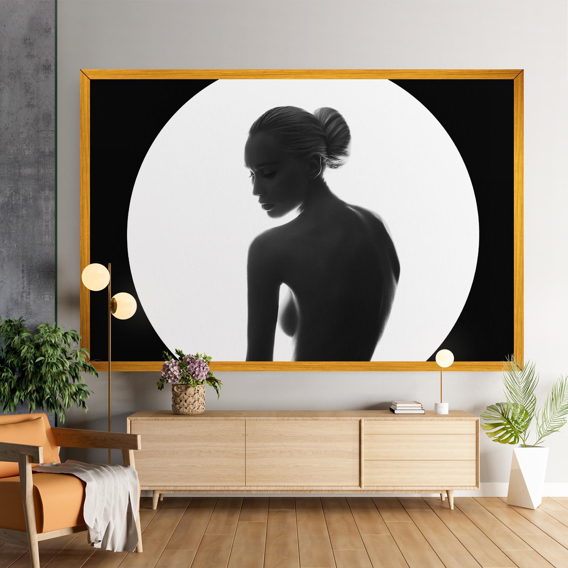 Tablou Canvas Woman Body Circle mockup 9