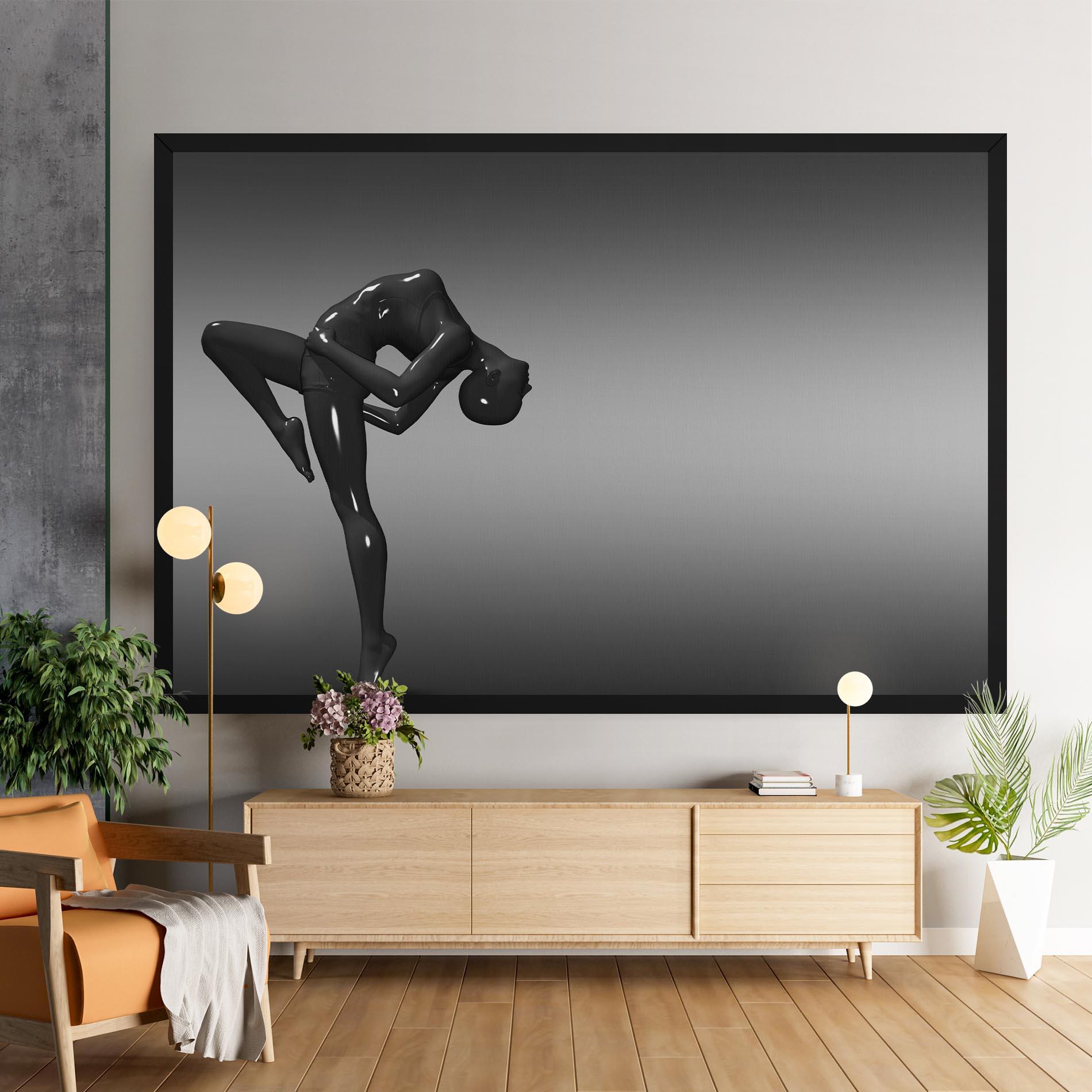 Tablou Canvas Black Glossy Female Dancer mockup 9