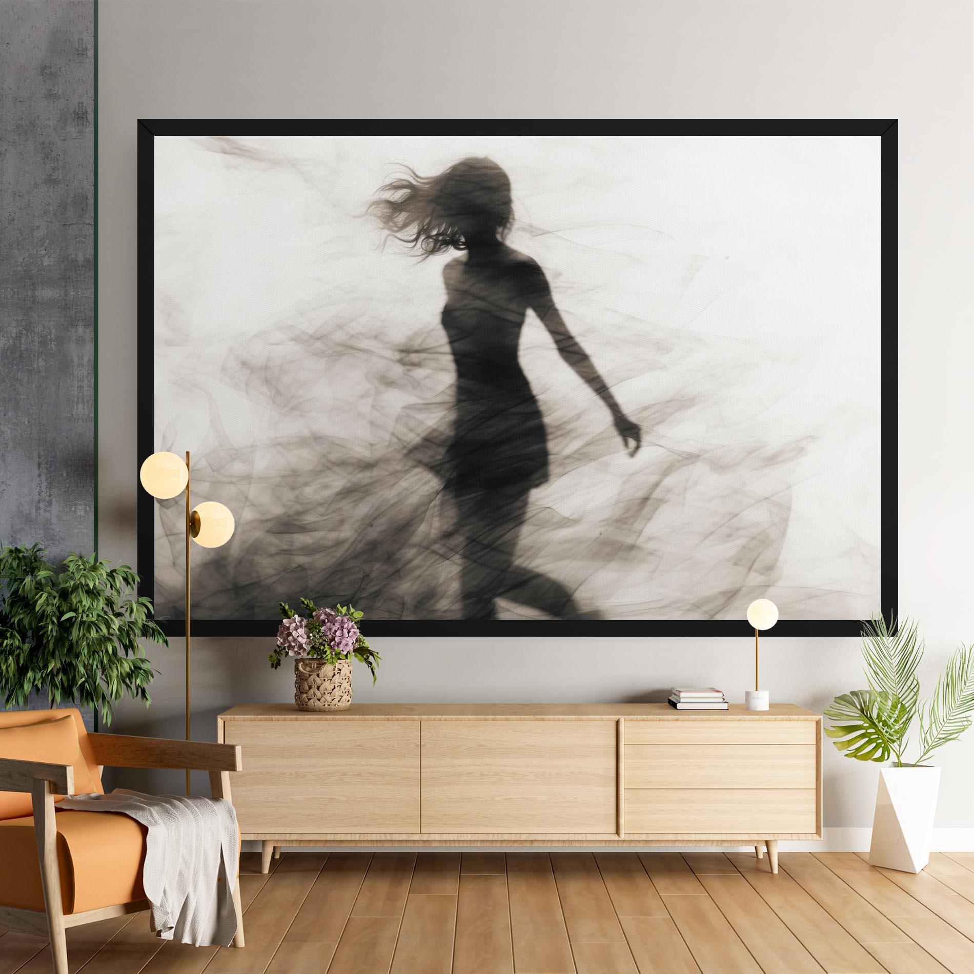 Tablou Canvas Smoke Girl Shilouette mockup 9