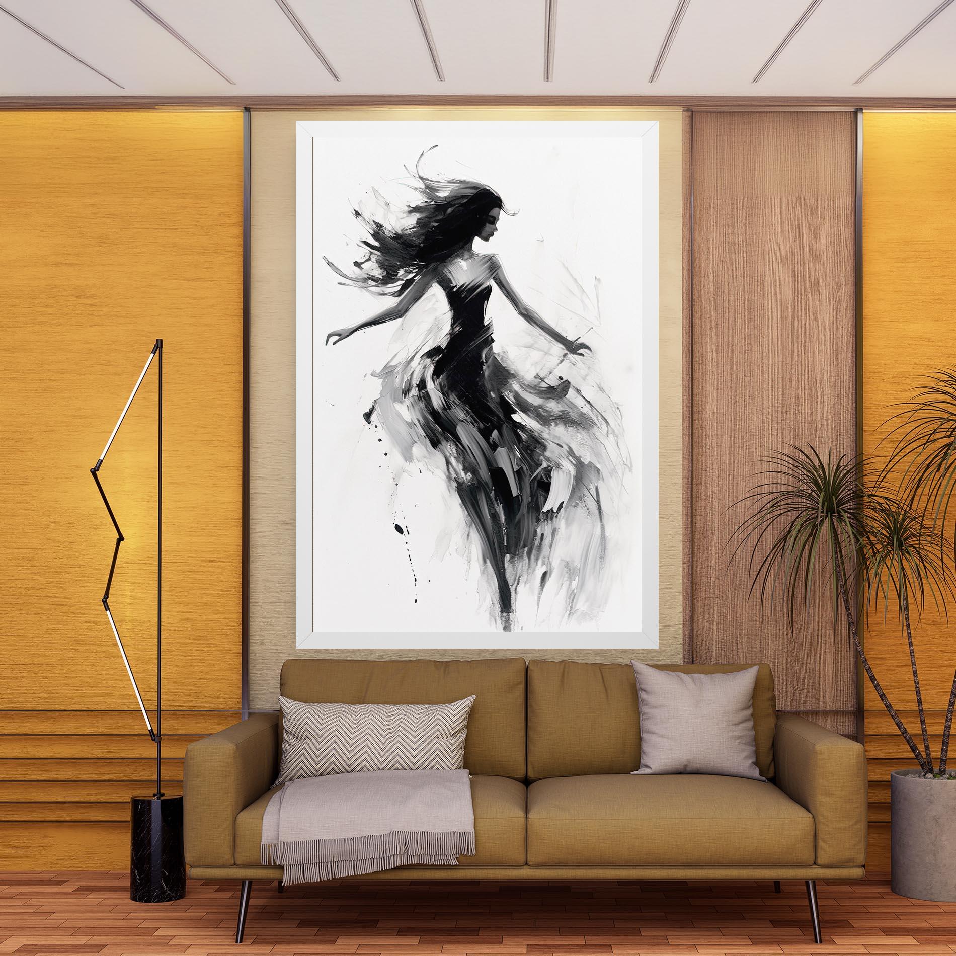 Tablou Canvas Black Ink Woman mockup 9