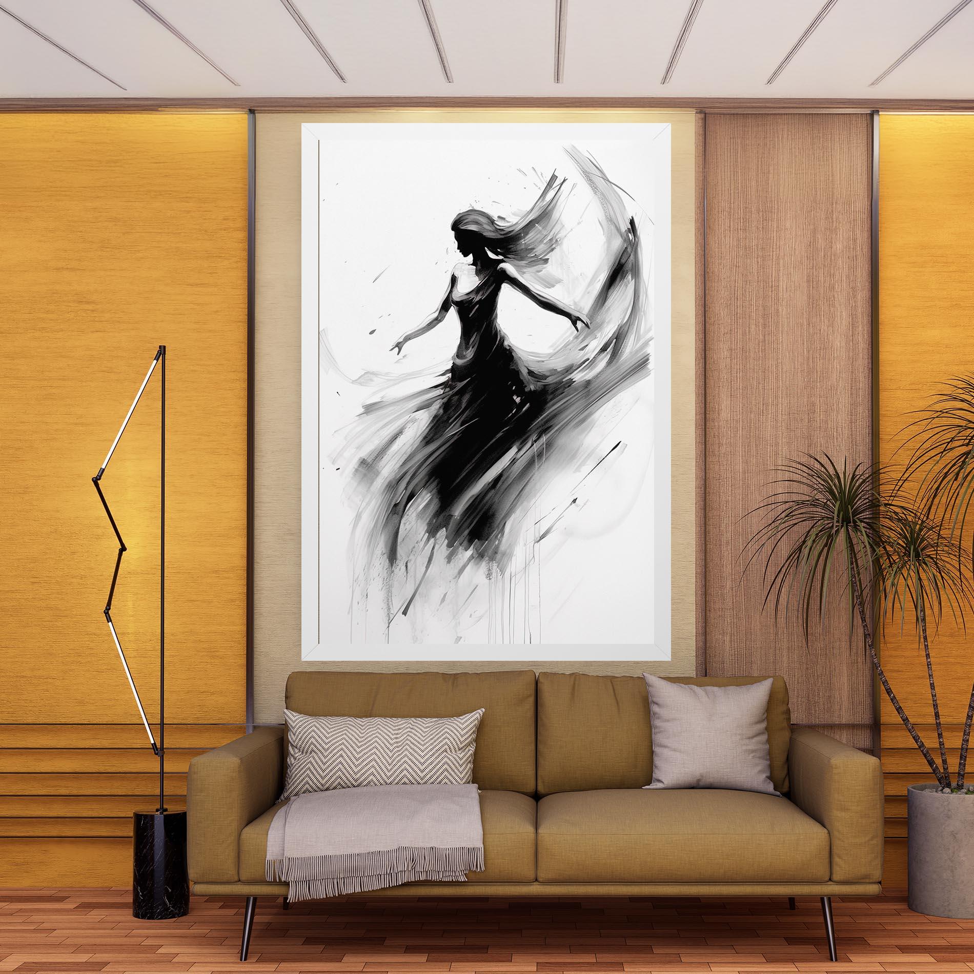 Tablou Canvas Dancing Woman Drawn mockup 9