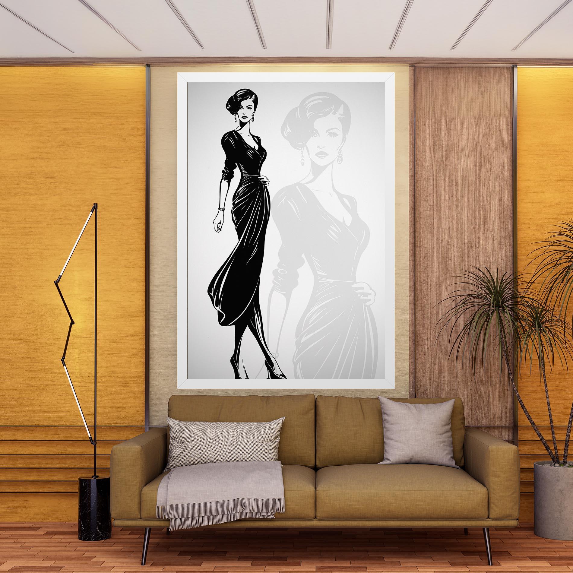 Tablou Canvas Lady Shilouette mockup 9