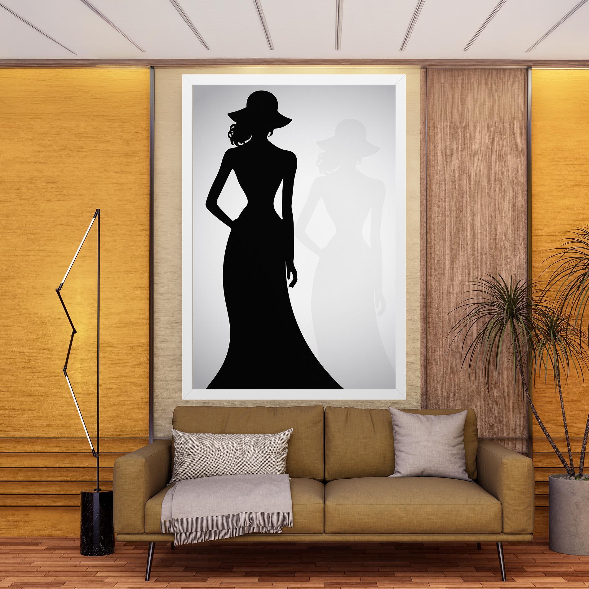 Tablou Canvas Silhouette Lady mockup 9