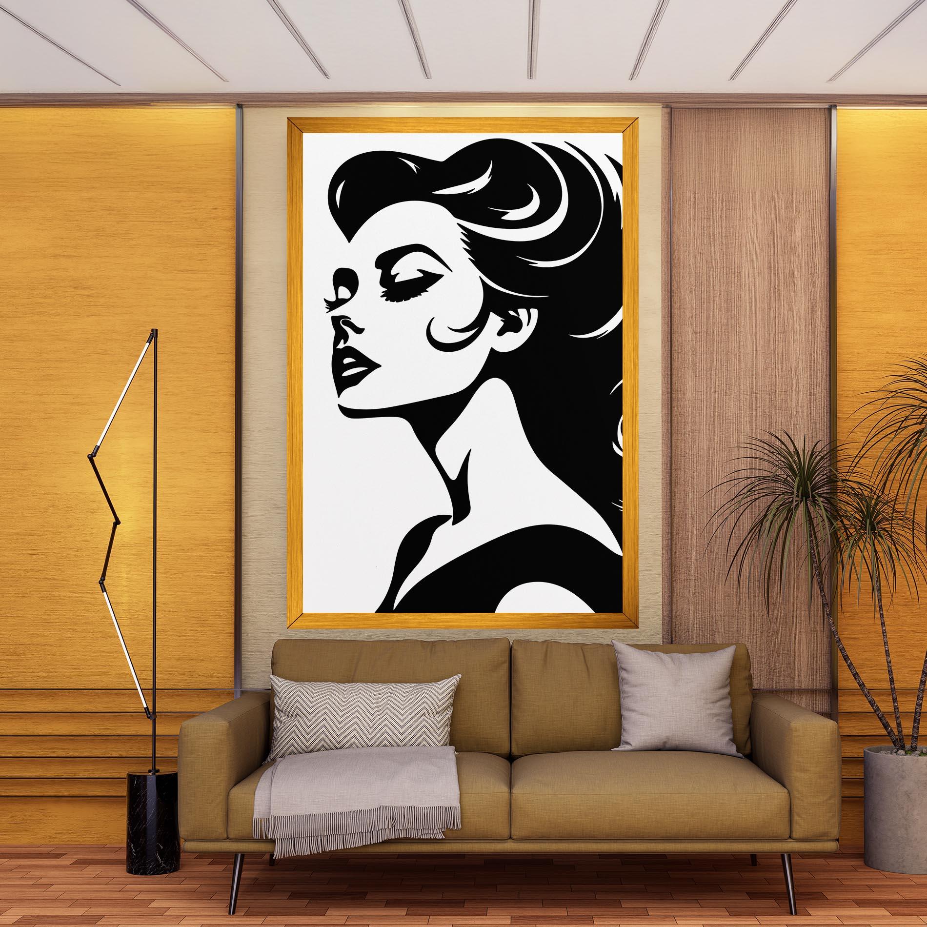 Tablou Canvas Eyeliner Shilouette mockup 9