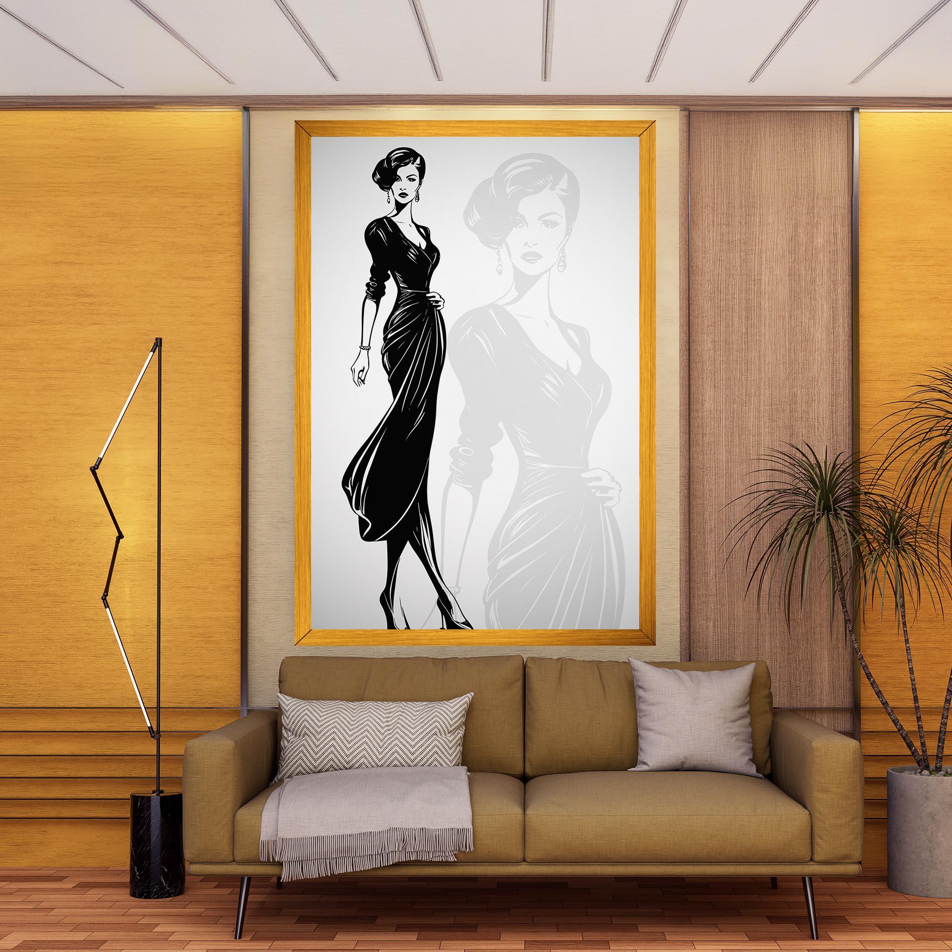 Tablou Canvas Lady Shilouette mockup 9