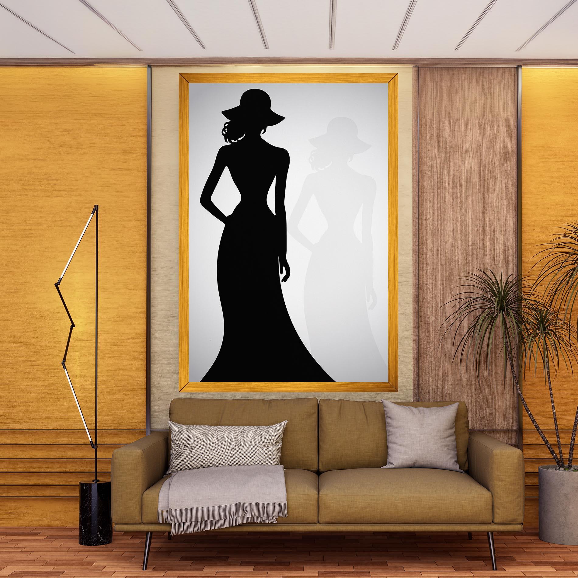 Tablou Canvas Silhouette Lady mockup 9