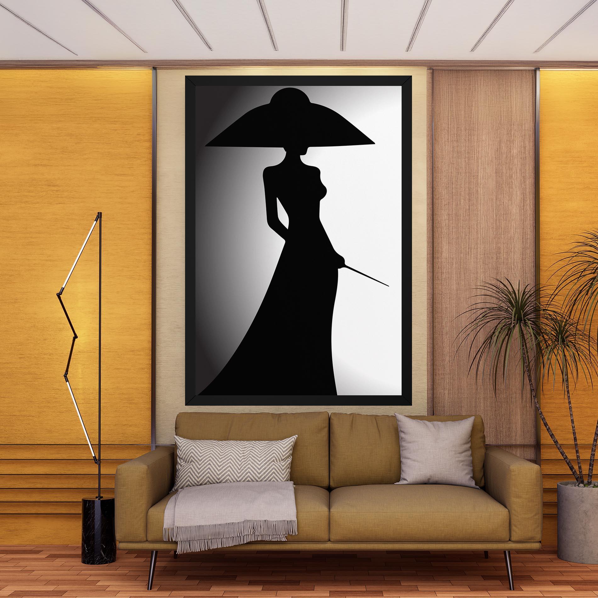 Tablou Canvas Big Hat Lady mockup 9