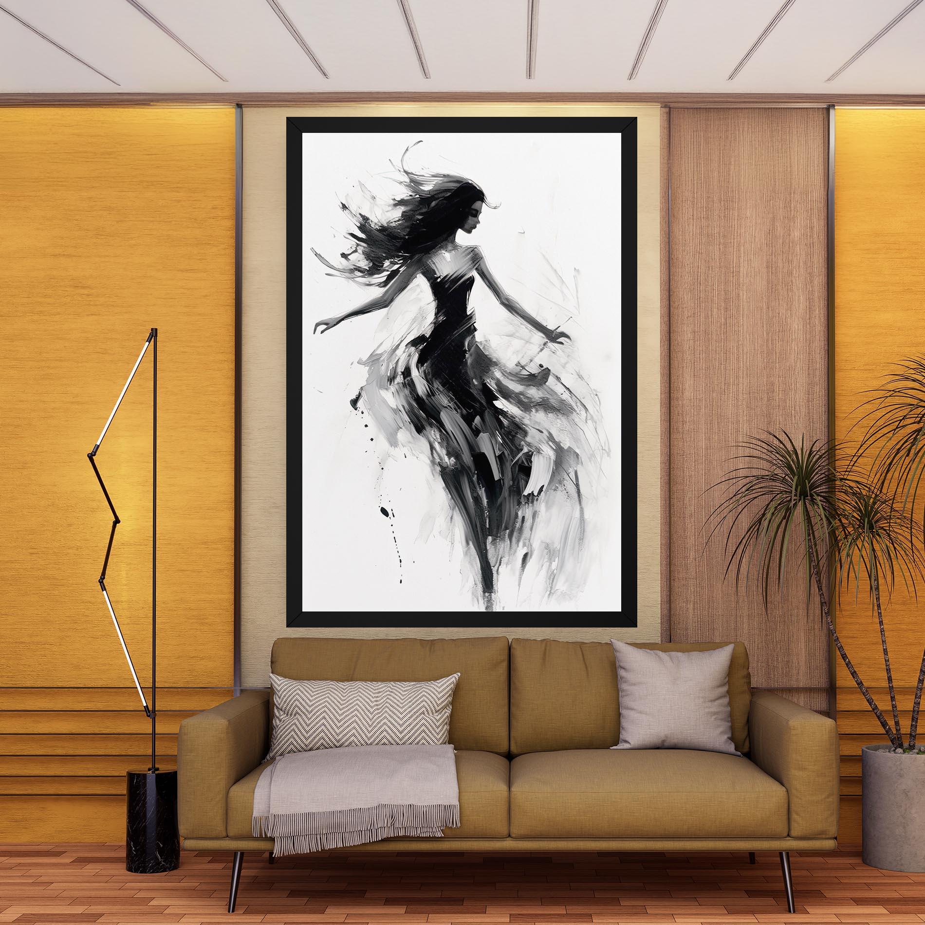 Tablou Canvas Black Ink Woman mockup 9