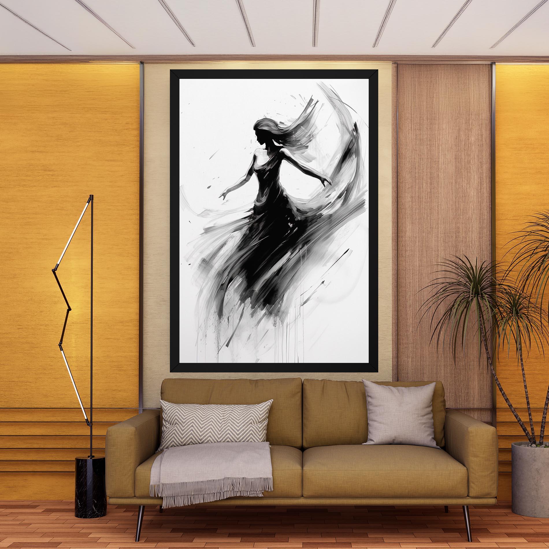 Tablou Canvas Dancing Woman Drawn mockup 9