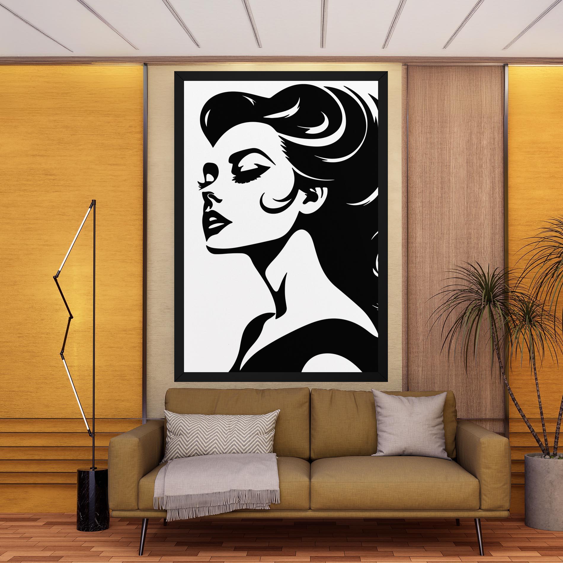 Tablou Canvas Eyeliner Shilouette mockup 9