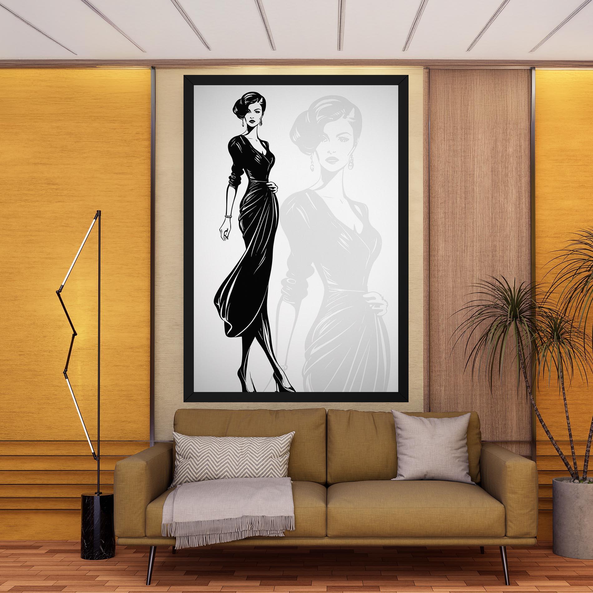 Tablou Canvas Lady Shilouette mockup 9