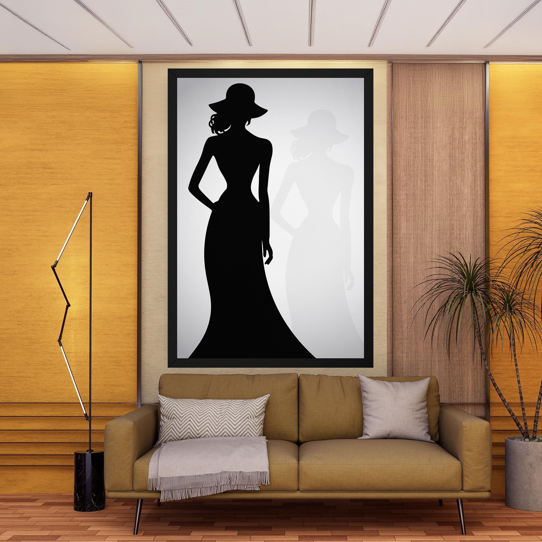Tablou Canvas Silhouette Lady mockup 9