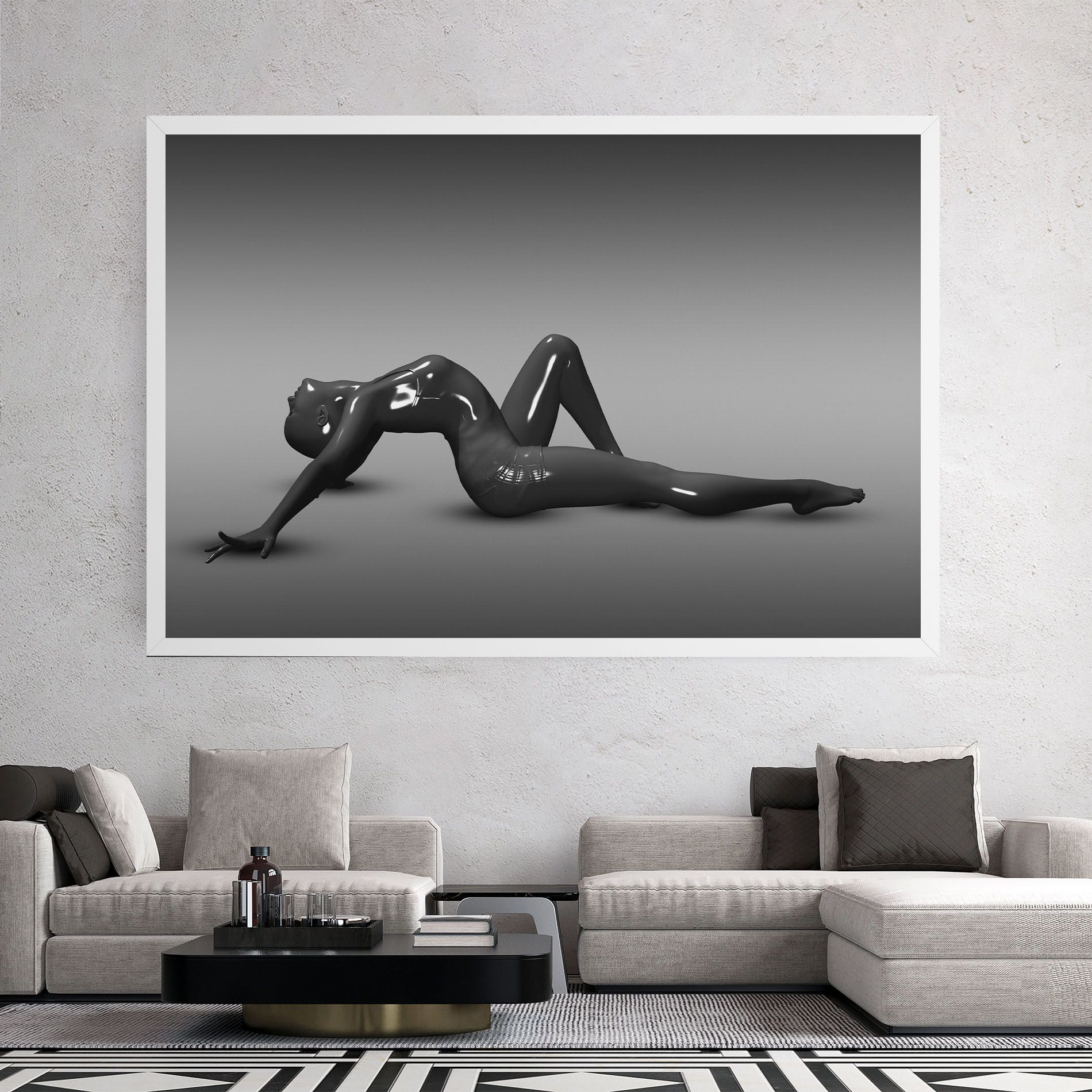 3d Black Female mockup 2