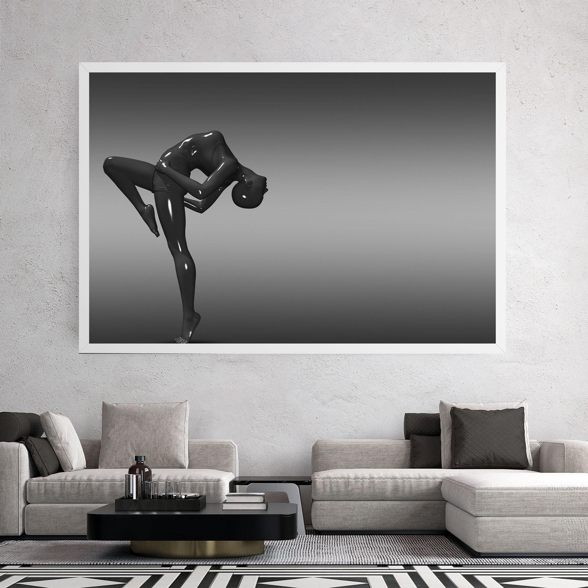 Tablou Canvas Black Glossy Female Dancer mockup 2