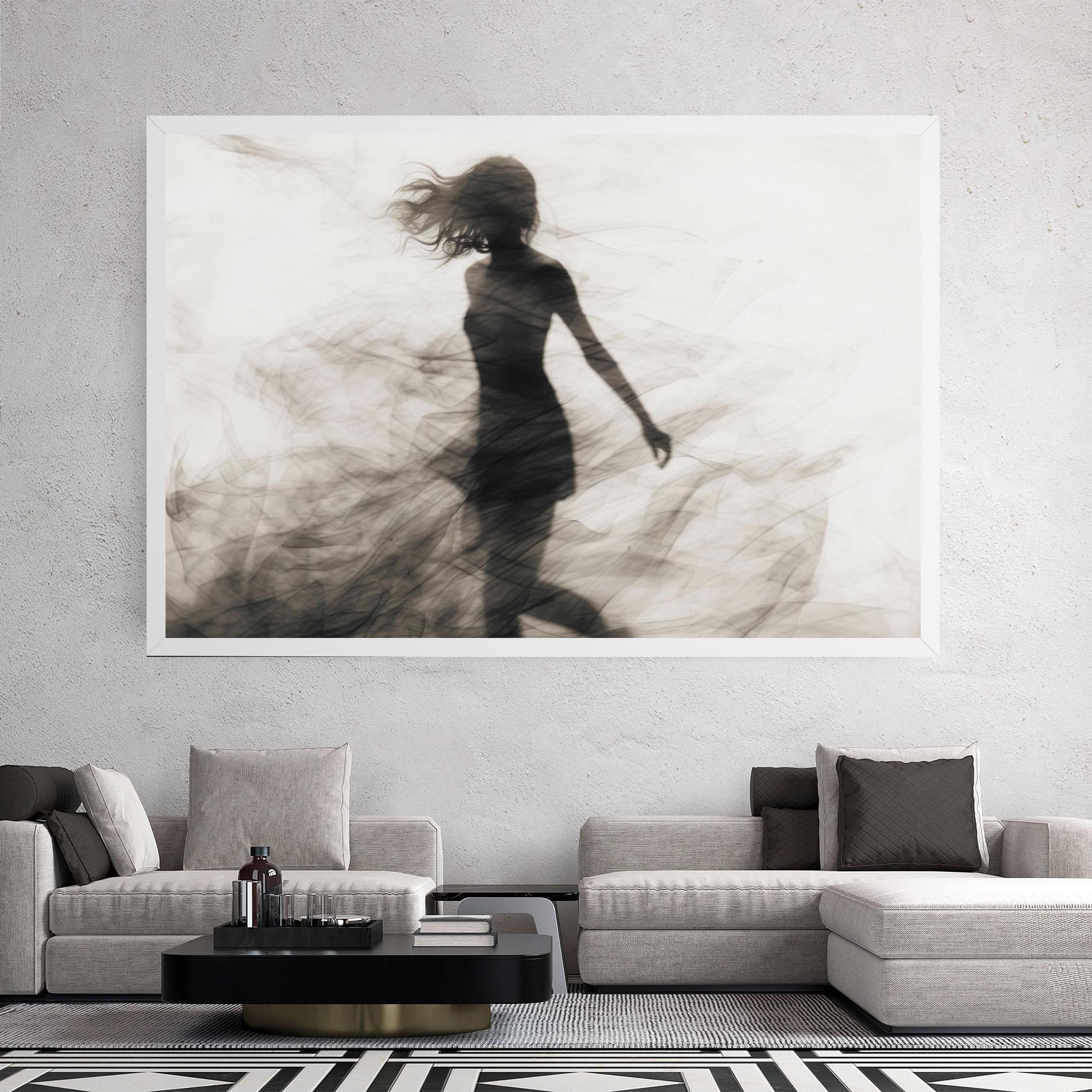 Tablou Canvas Smoke Girl Shilouette mockup 2