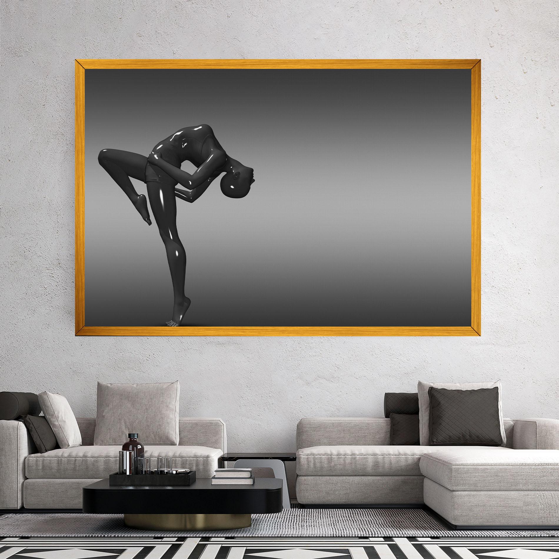 Tablou Canvas Black Glossy Female Dancer mockup 2