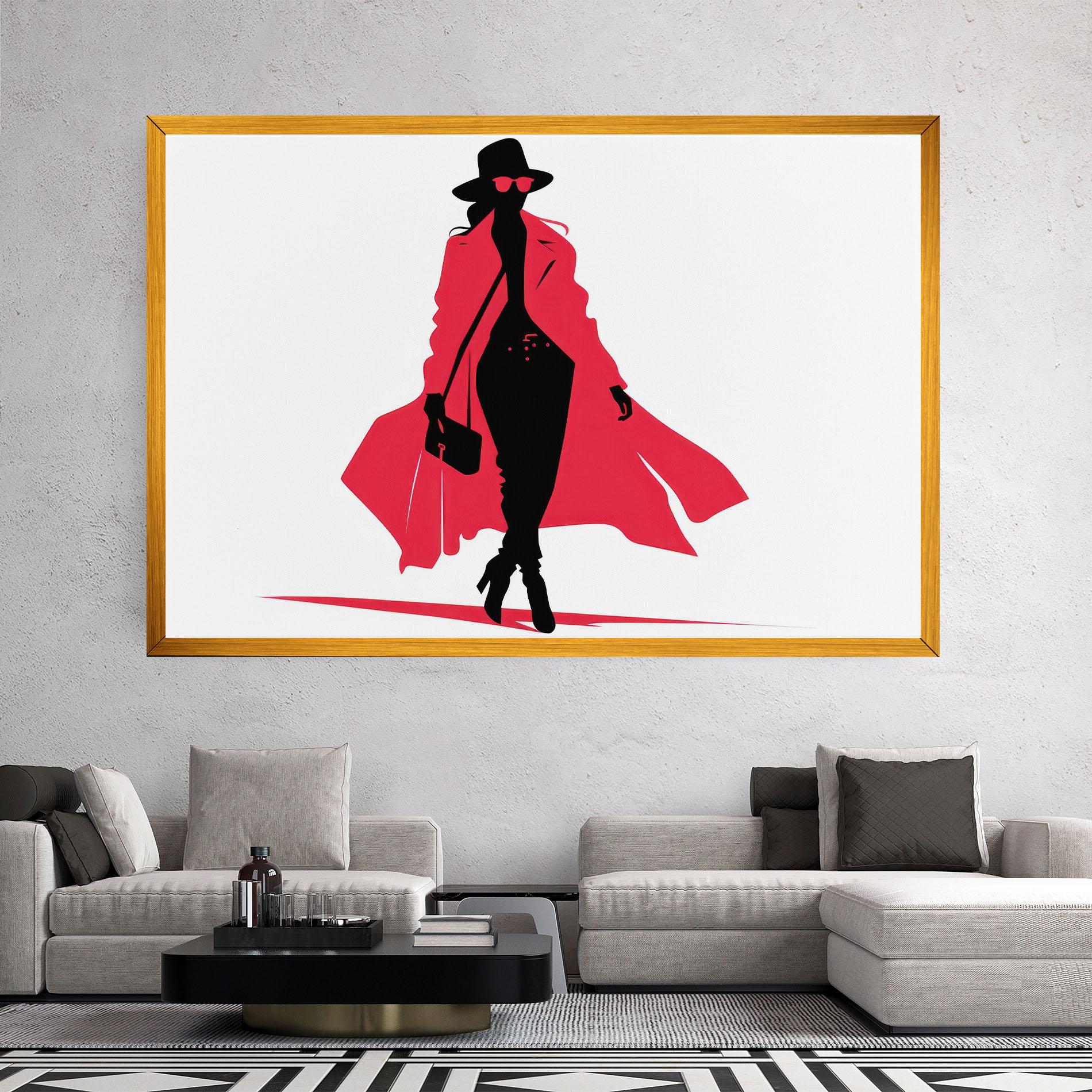 Tablou Canvas Pink Outfit Woman mockup 2