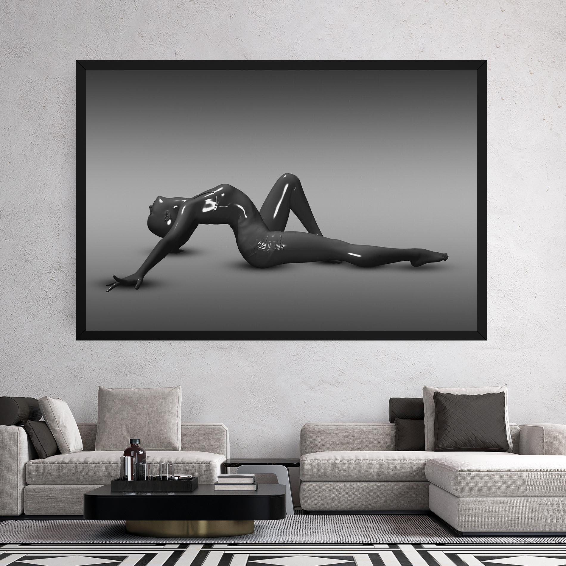 Tablou Canvas 3d Black Female mockup 2