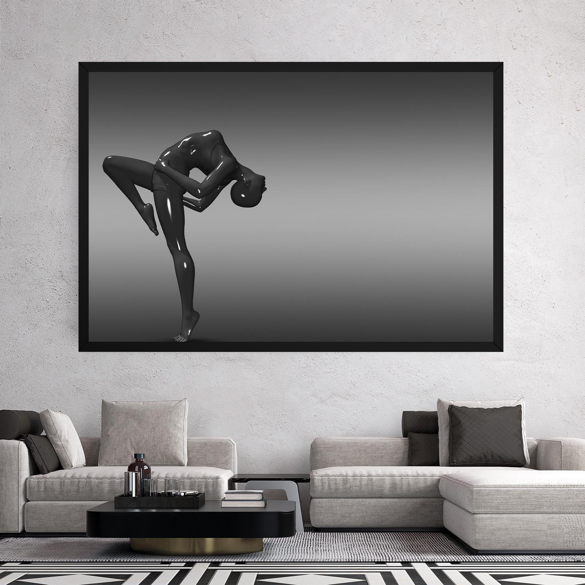 Tablou Canvas Black Glossy Female Dancer mockup 2