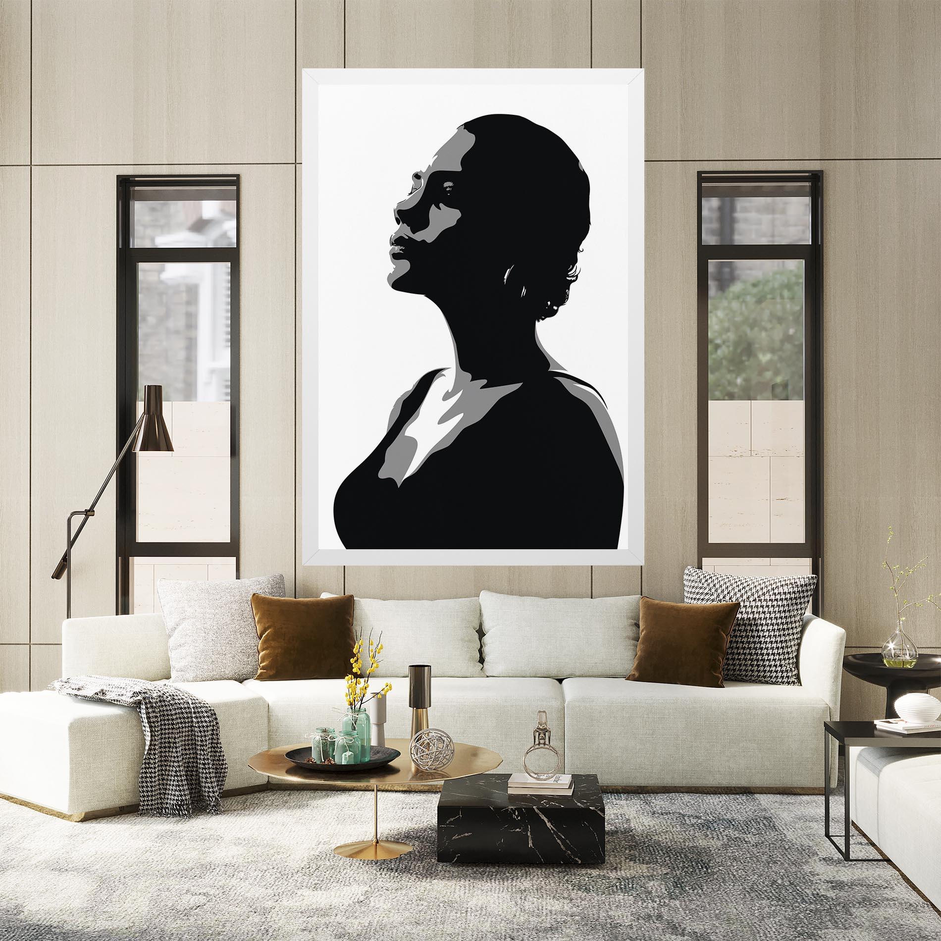 Tablou Canvas Black Woman Shilouette mockup 2