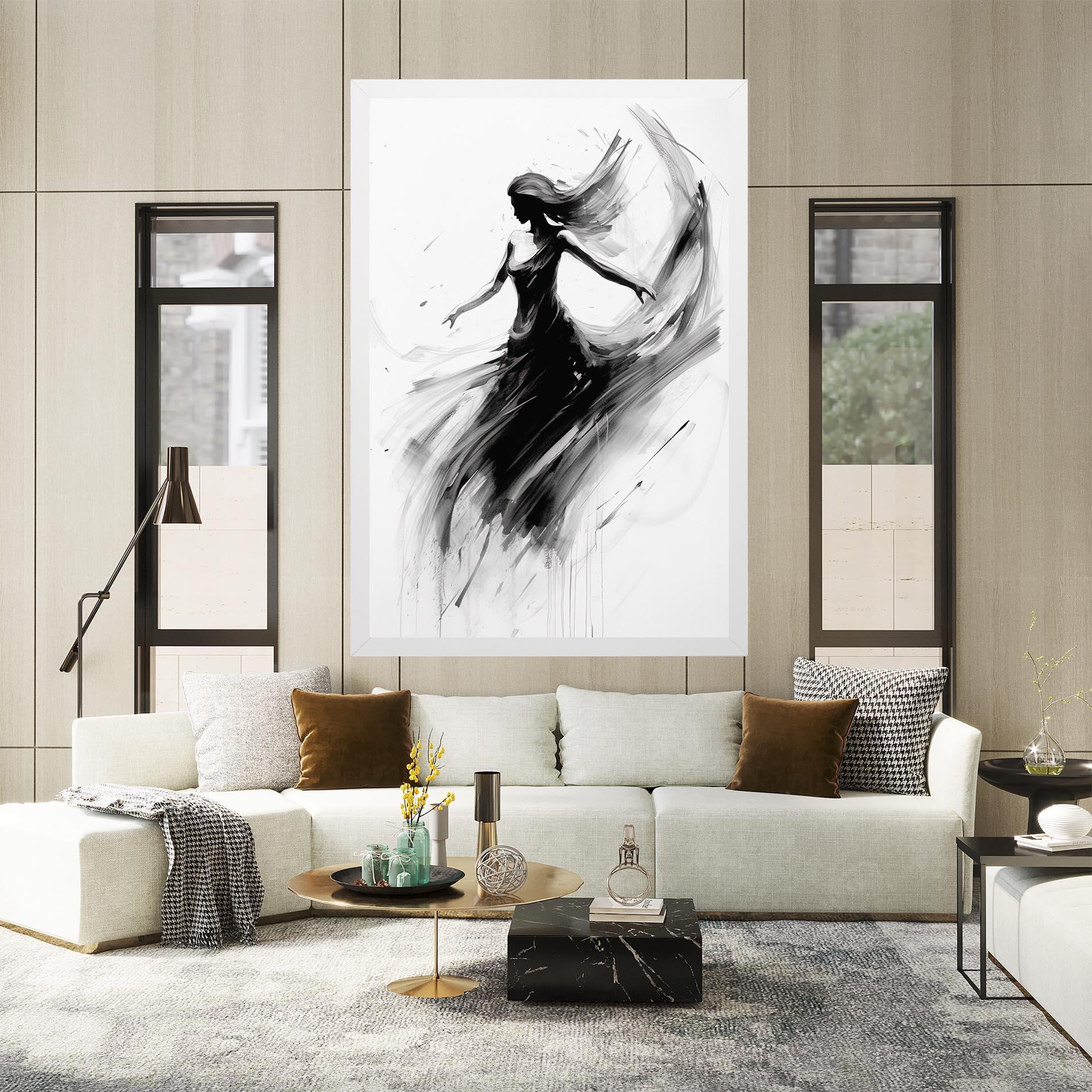 Tablou Canvas Dancing Woman Drawn mockup 2
