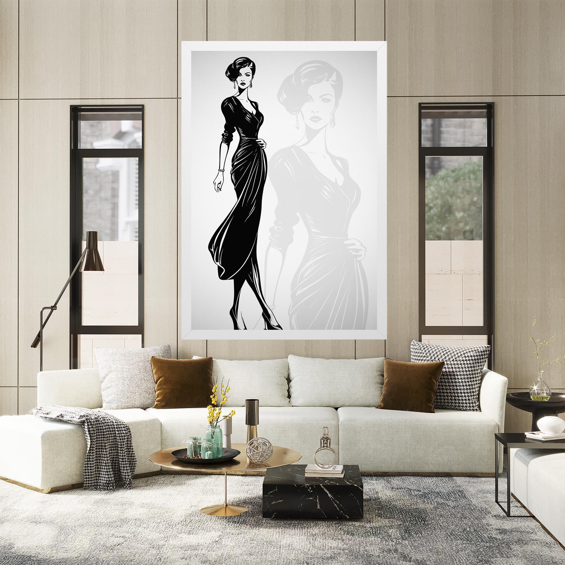 Tablou Canvas Lady Shilouette mockup 2