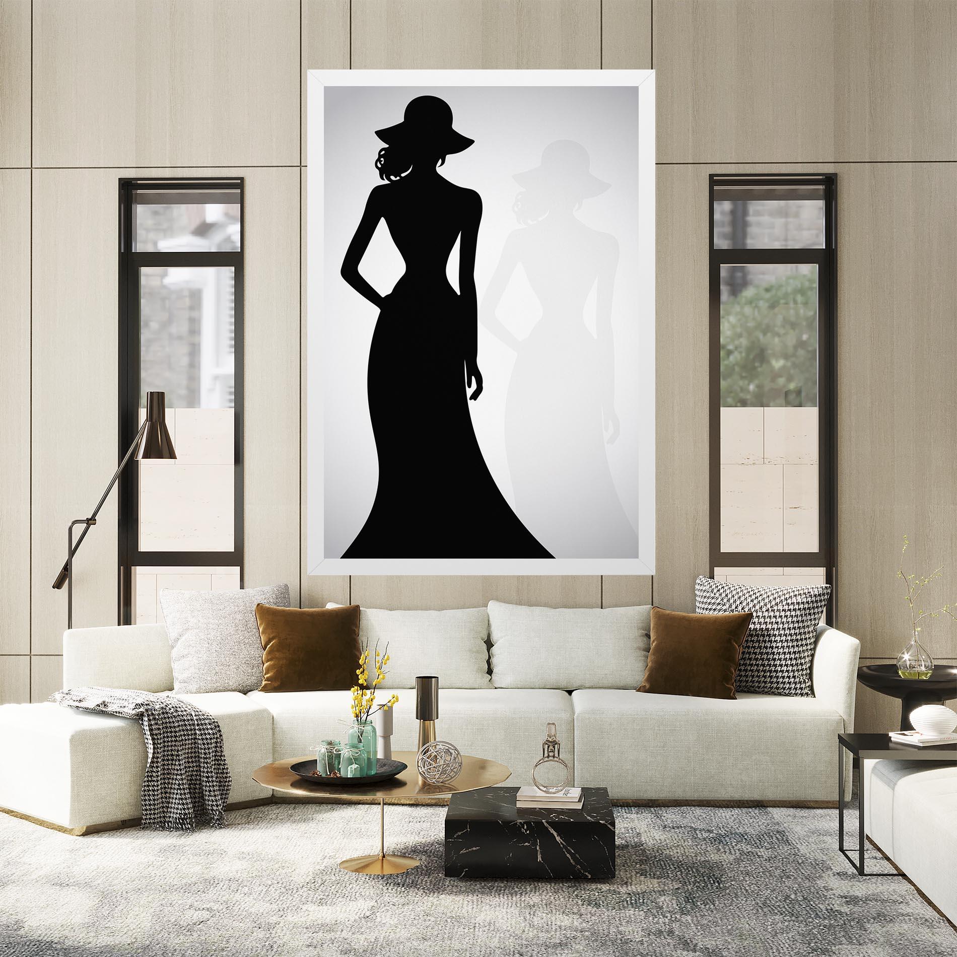 Tablou Canvas Silhouette Lady mockup 2