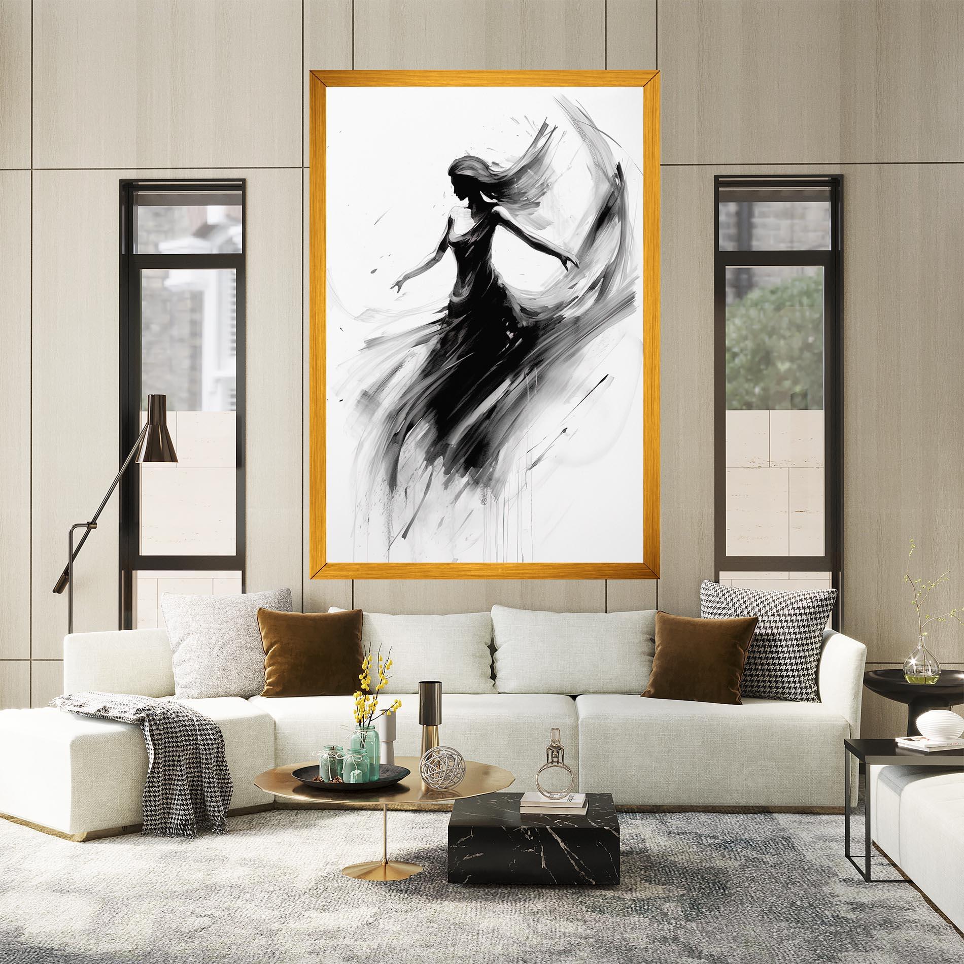Tablou Canvas Dancing Woman Drawn mockup 2