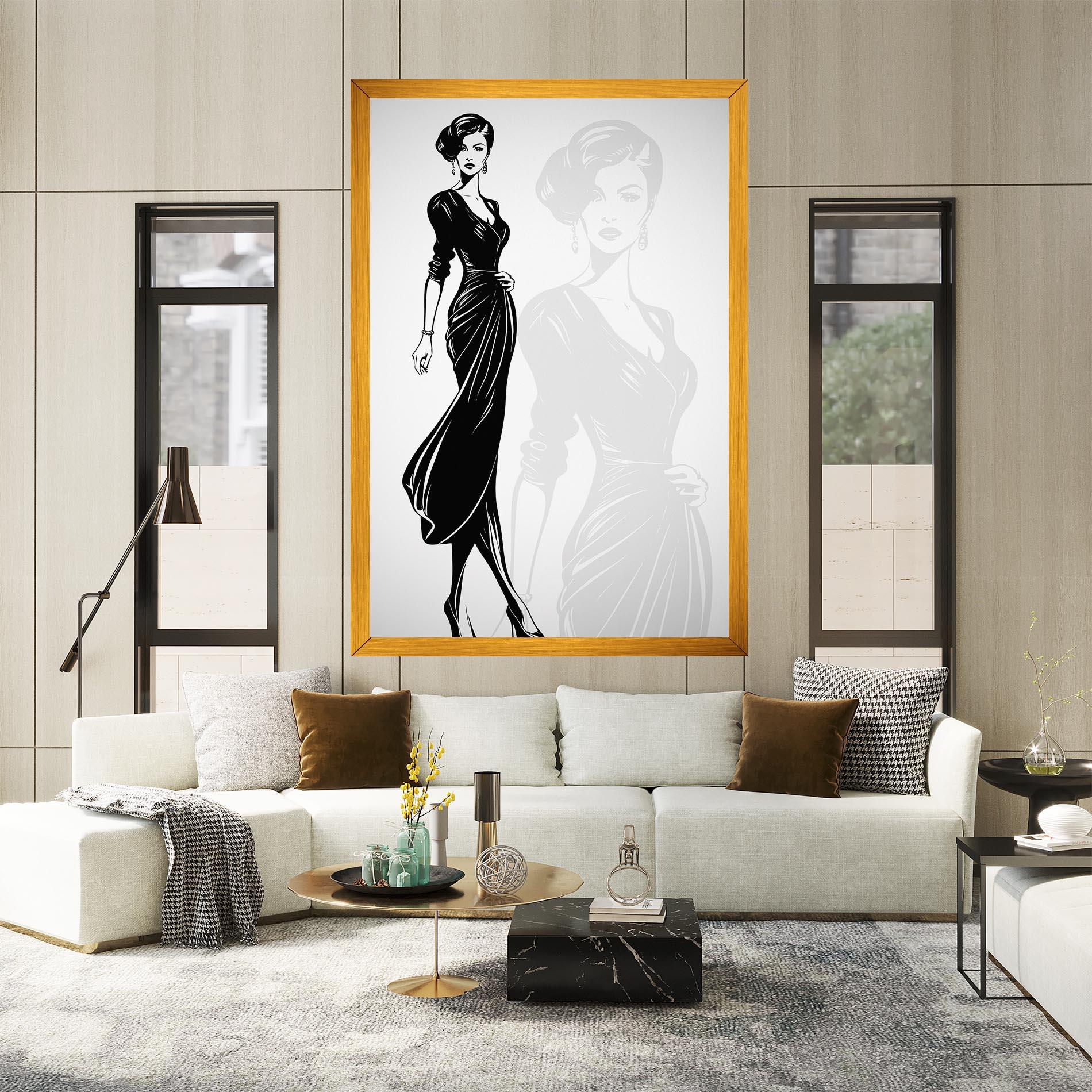 Tablou Canvas Lady Shilouette mockup 2