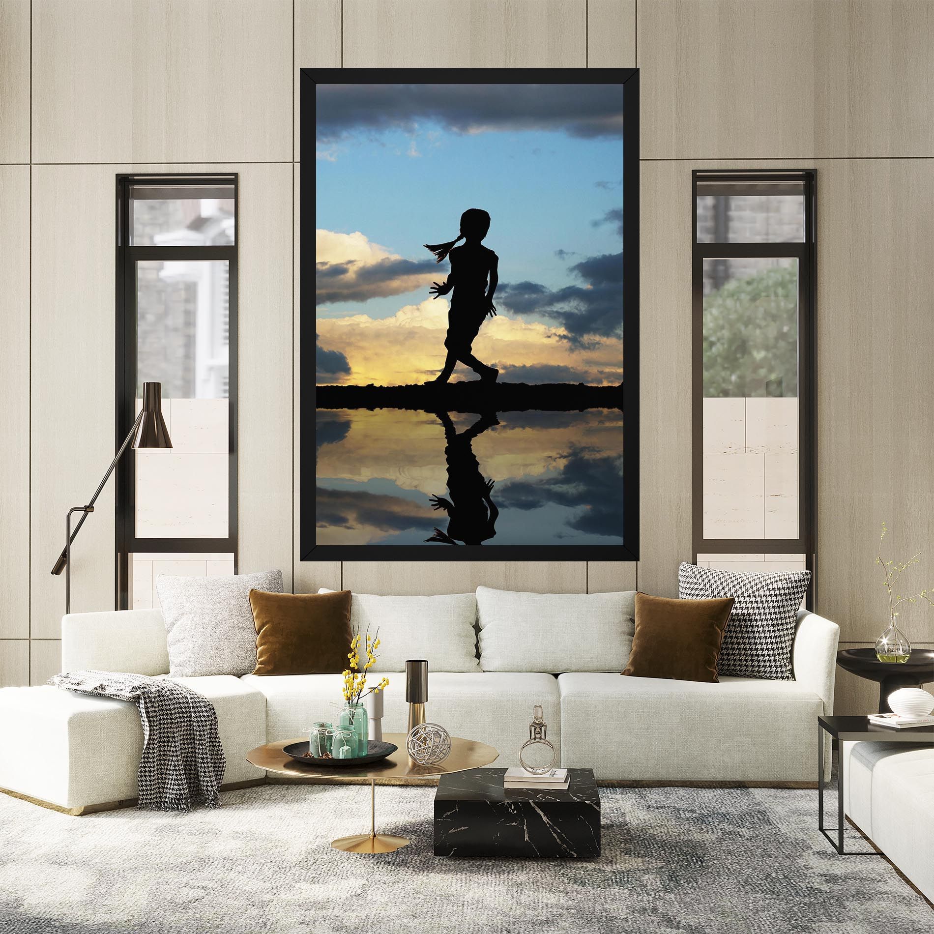 Little Girl Jumping mockup 2