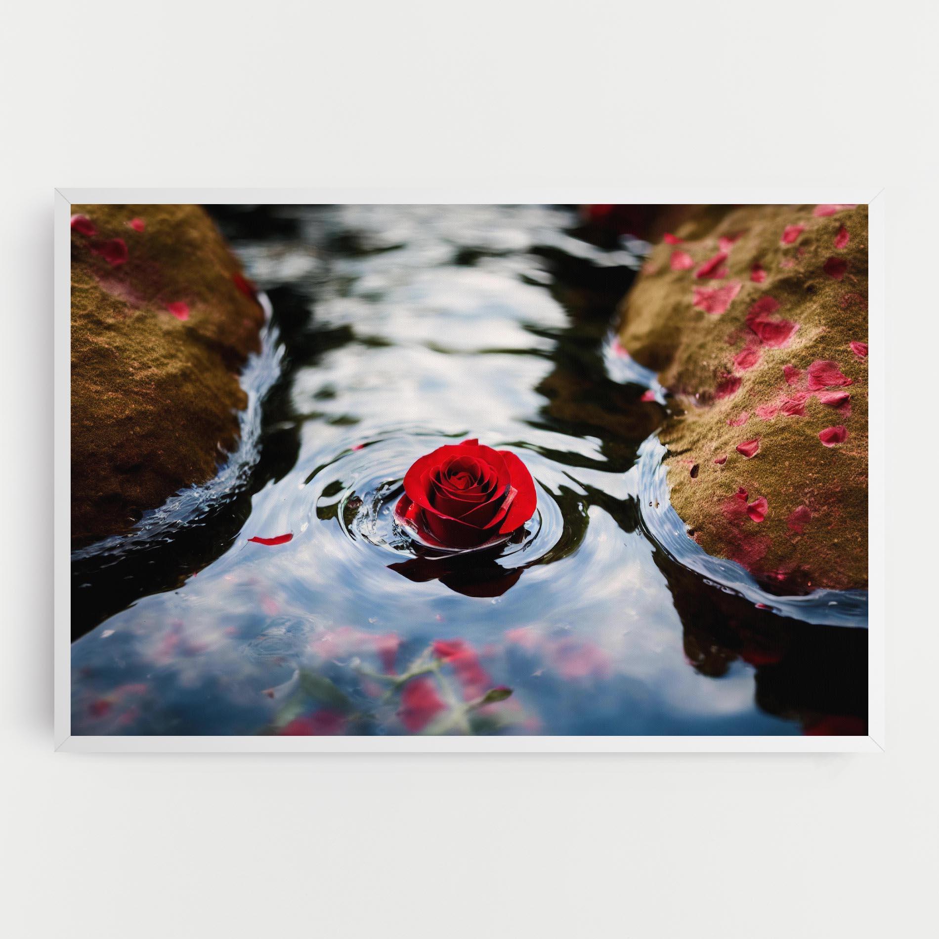 Tablou Canvas Floating Water Rose mockup 0