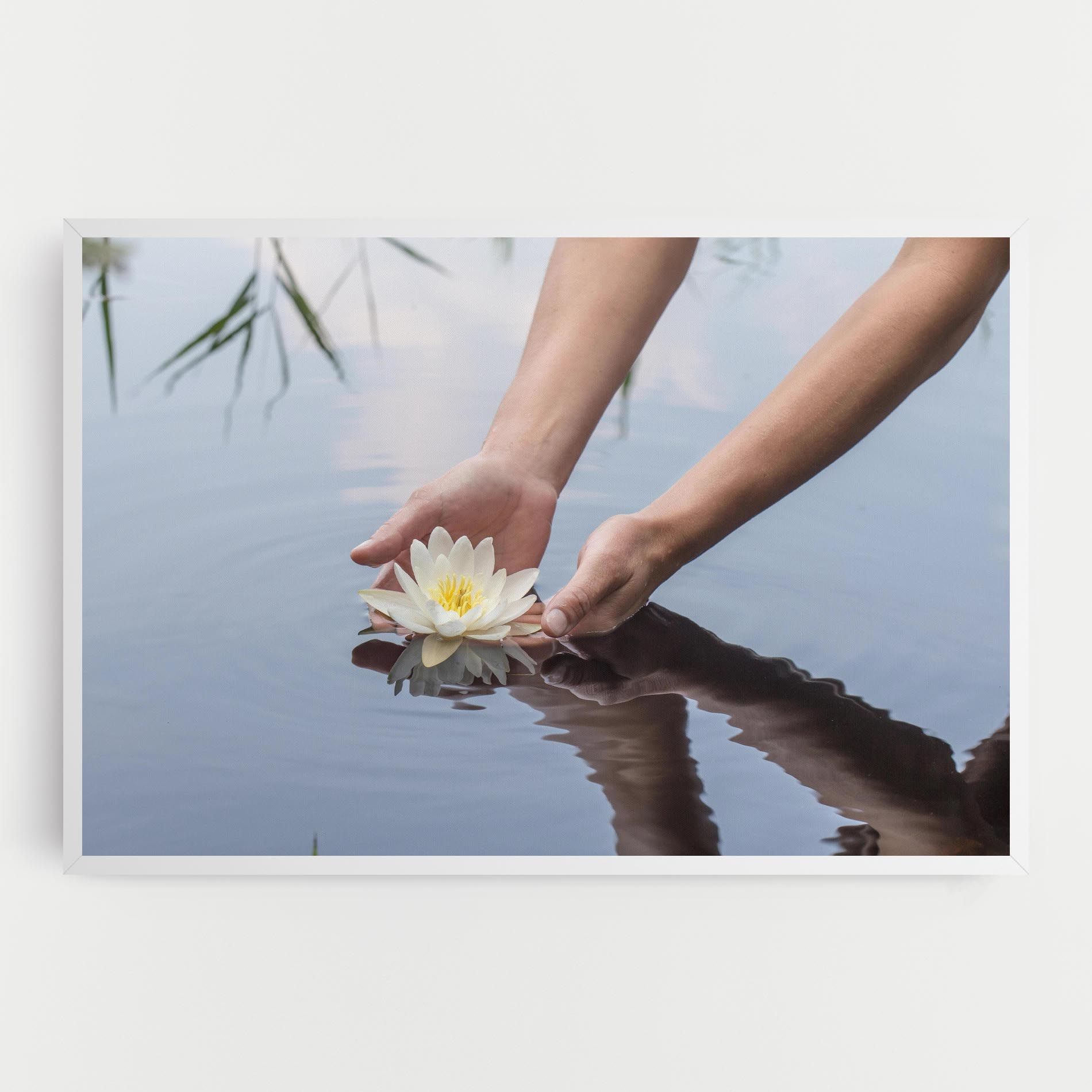 Holding Lake Flower mockup 0