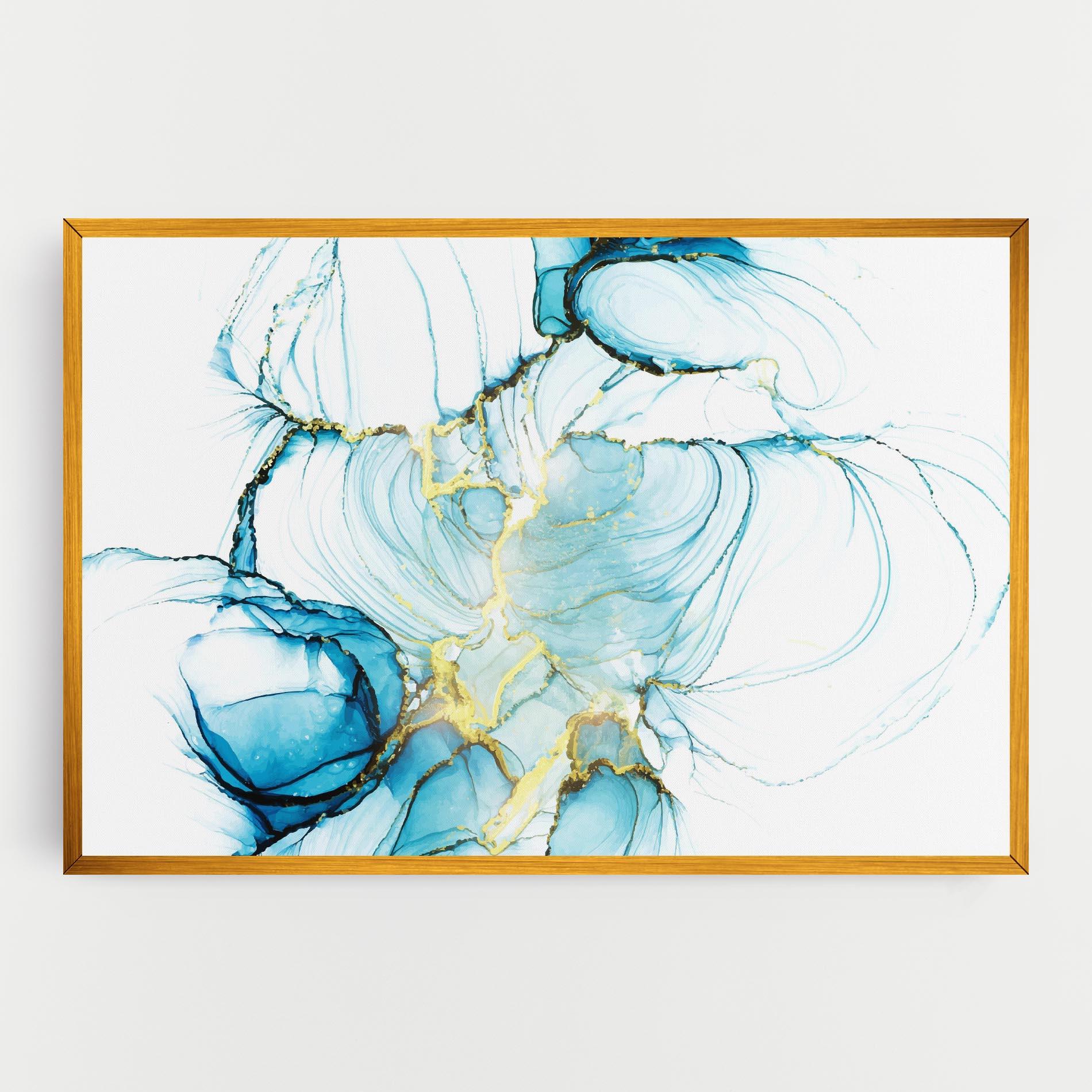 Tablou Canvas Artistic Gold Blue mockup 0