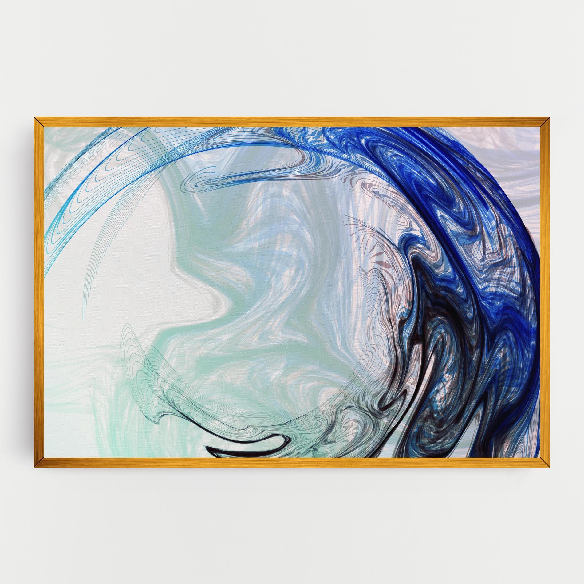 Tablou Canvas Blue Black Art mockup 0