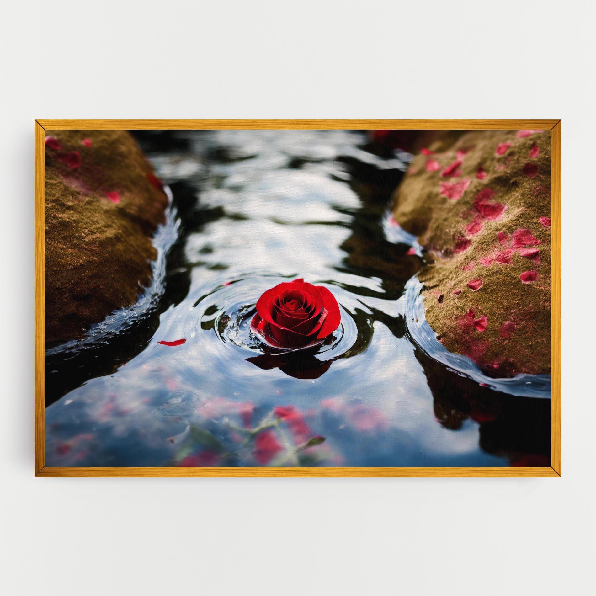 Tablou Canvas Floating Water Rose mockup 0