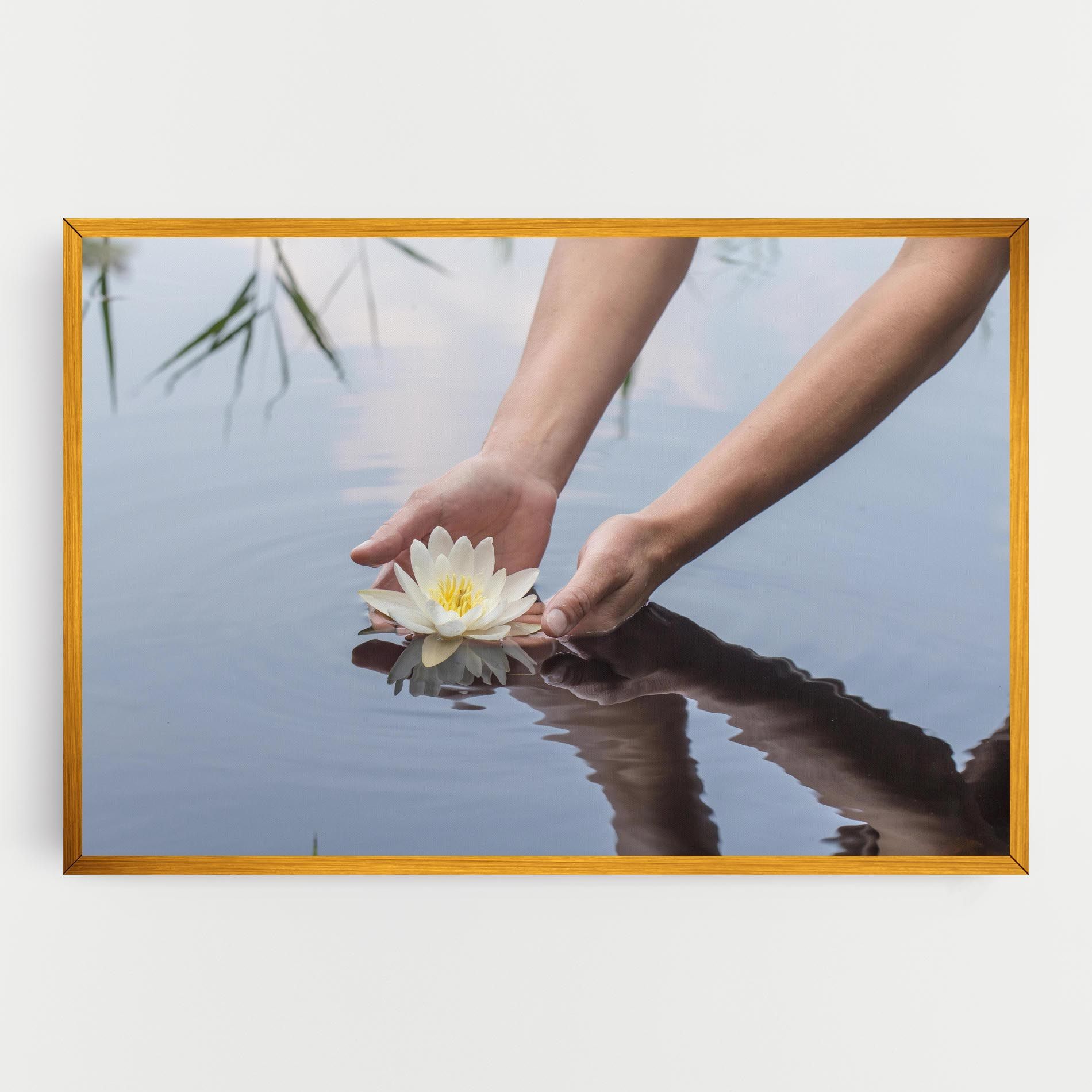 Holding Lake Flower mockup 0