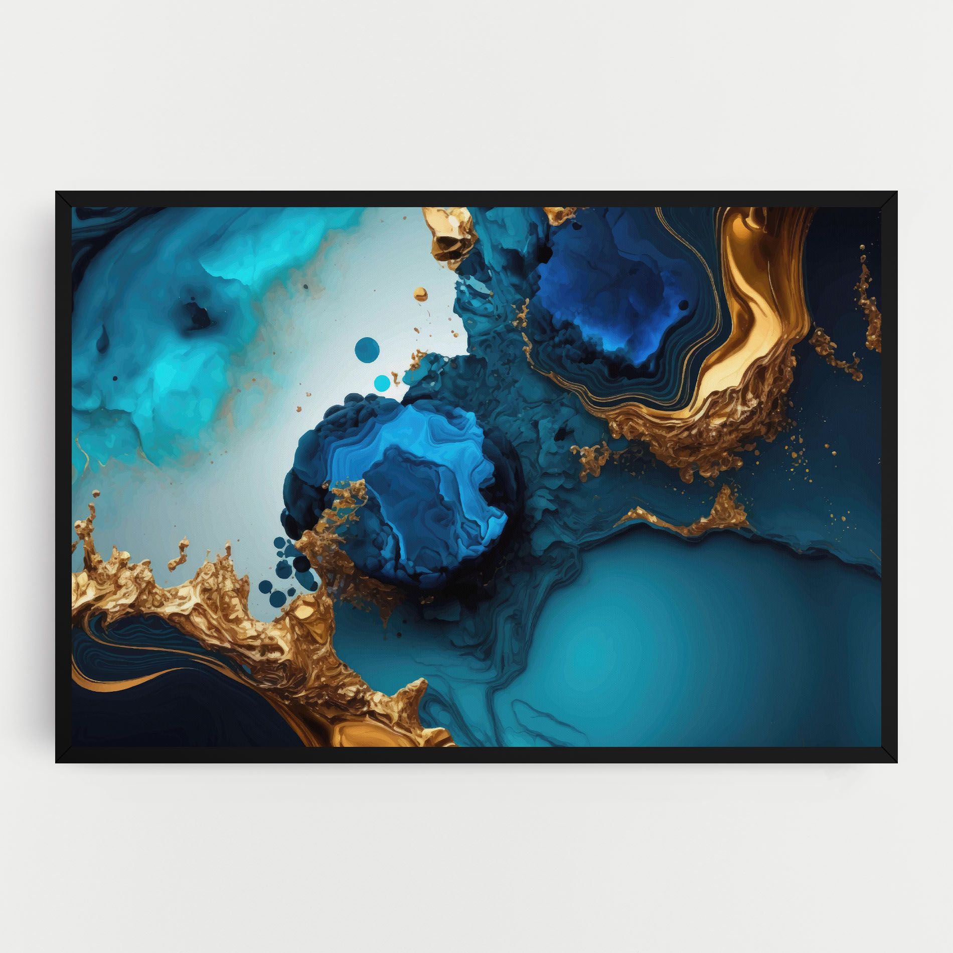 Blue Gold Wave mockup 0