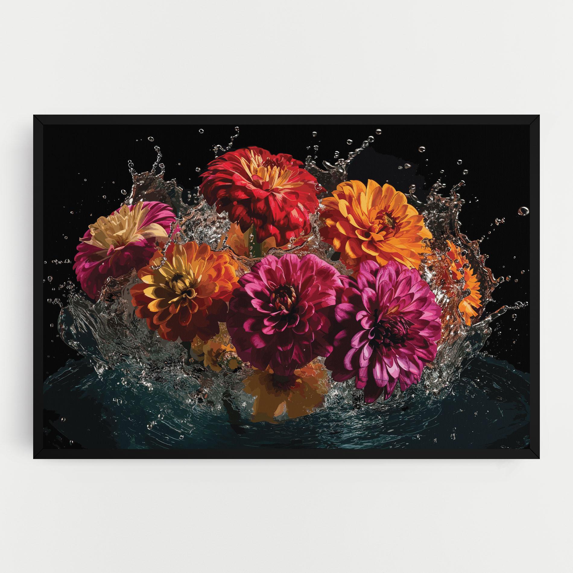 Tablou Canvas Flower Water Splash mockup 0